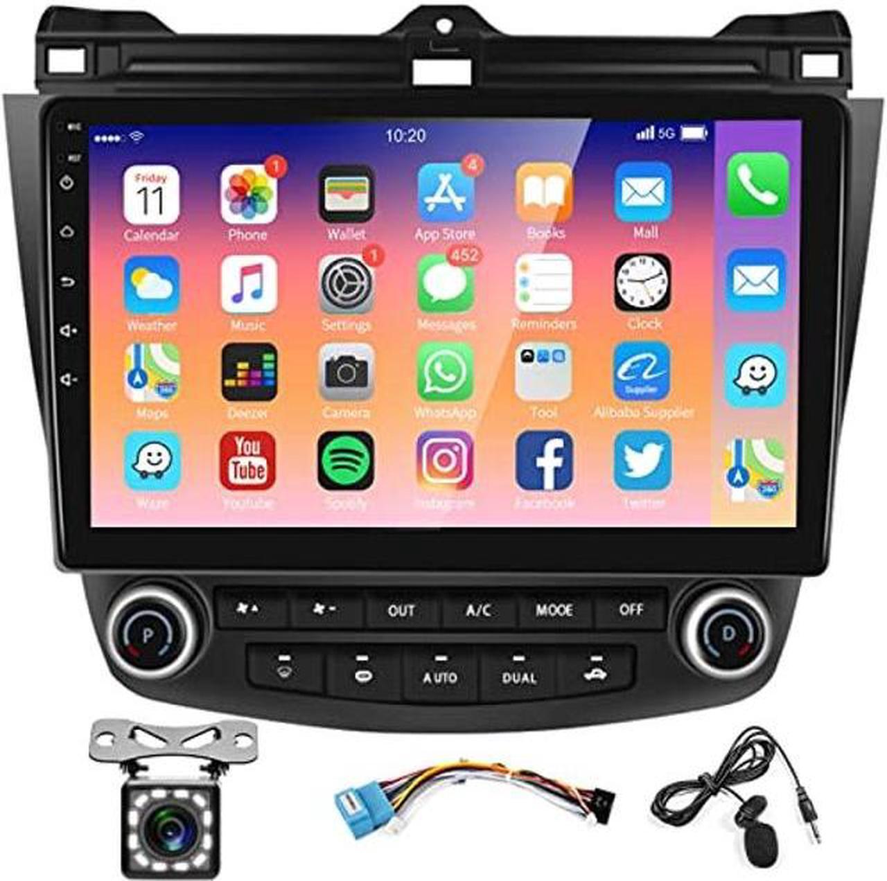 Main image of Android Car Stereo for Honda Accord 7 2003 2004 2005 2006 2007,podofo 10 Inch Touch Screen Car Stereo Radio in Dash Navigation GPS Units with Mirror Link WiFi Bluetooth FM/RDS Backup Camera Mic