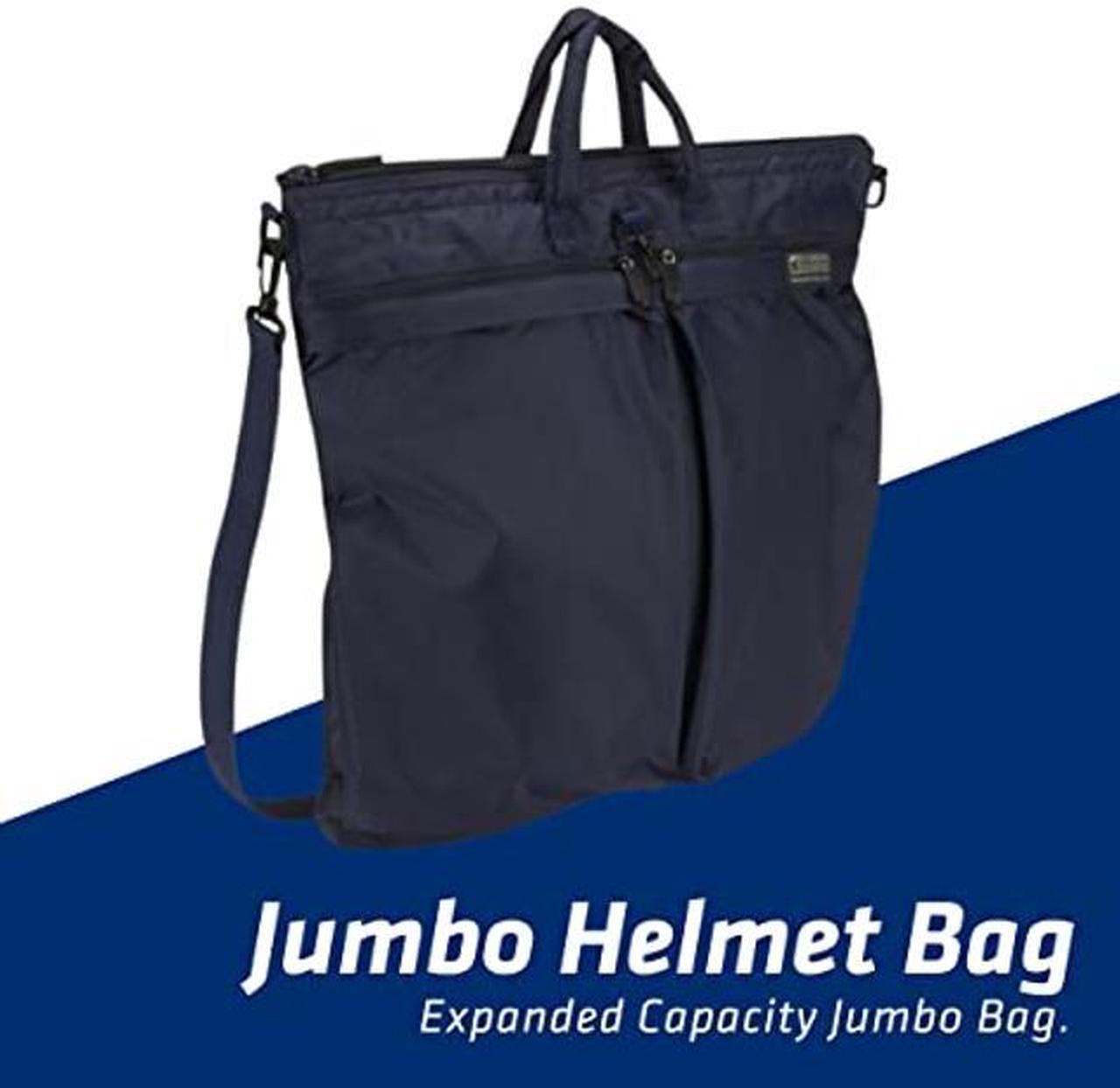 Alt view image 2 of 5 - FLYBOYS Jumbo Helmet Bag - Fits All Military-Issued & Civilian Flight Helmets - Expanded Capacity, Nylon Shoulder Bag - For Professional Pilots, General Aviation - 19.5 in X 20 in - Black