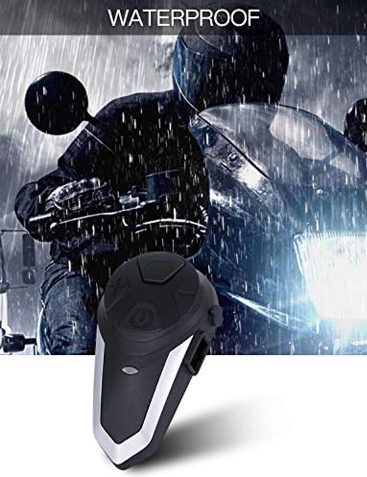 Alt view image 3 of 5 - MAXTO Motorcycle Helmet Bluetooth Headset Communication Systems kit Intercom BT-S3, Wireless Helmet Radio Microphone to 2-3 Riders 1000M, for Skiing (BT-S3 Hard Mic 1PACK)