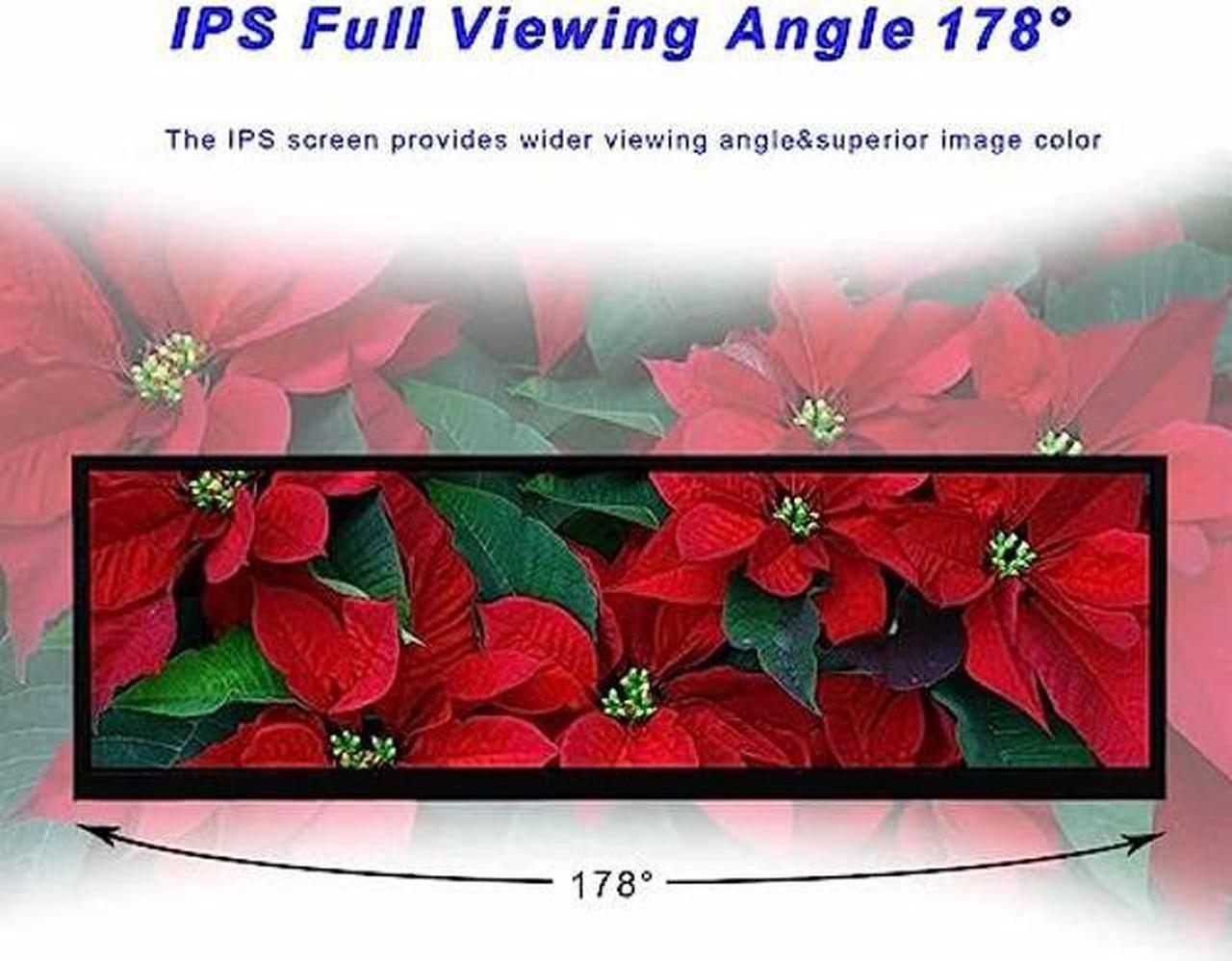 Alt view image 4 of 5 - VSDISPLAY 14.5 Inch 2K 2560x720 LCD Monitor Touch Panel 14.5'' Stretched Bar Display with Mini HD-MI Type-C Video Input for Gaming/PC/Laptop/Computer Monitoring Extra Secondary Screen
