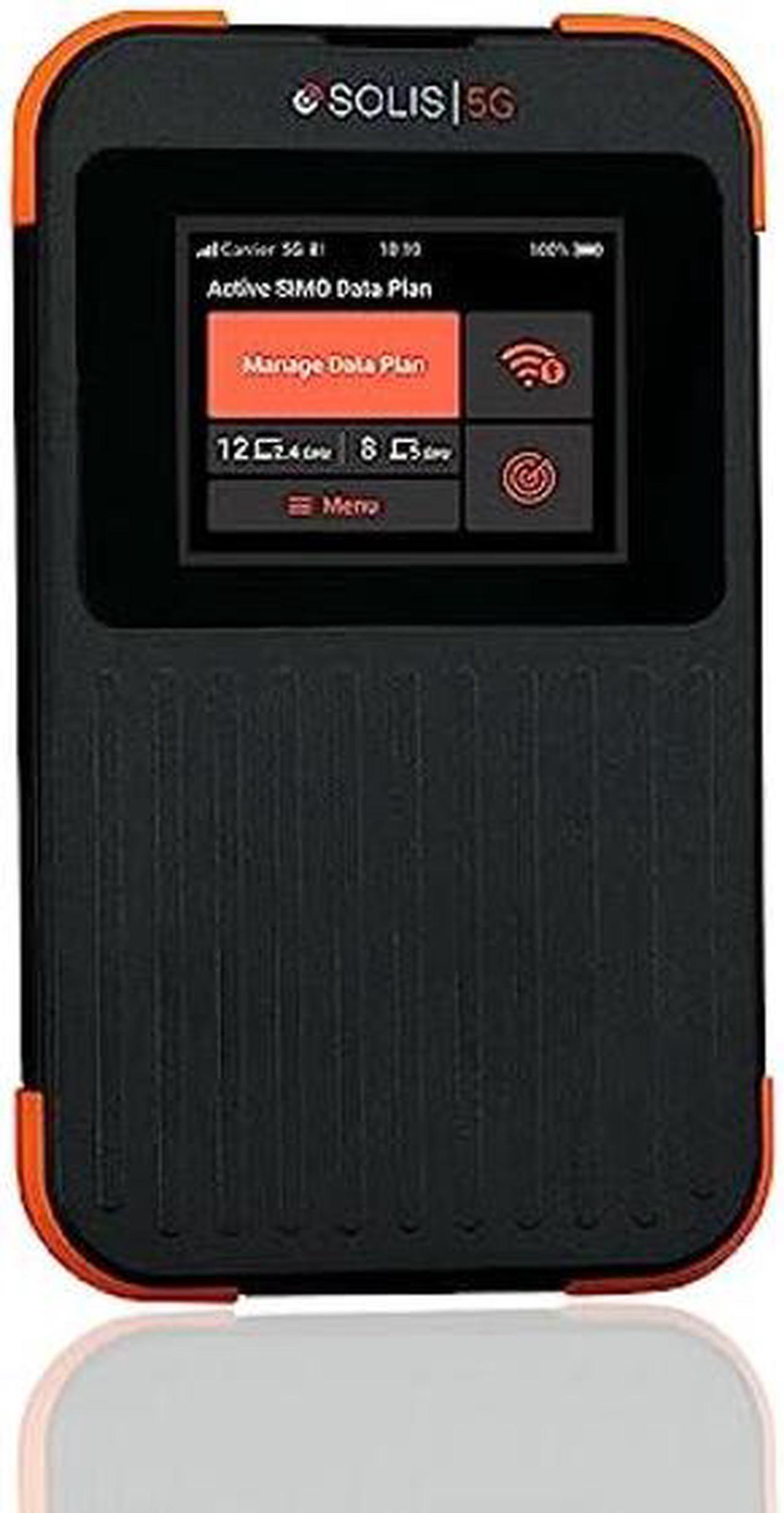 Main image of SIMO Solis 5G WiFi Mobile Hotspot for Travel, Local and International Coverage Router, Multi-Carrier Access, No Contract or SIM Card Required, Supports 16 Connected Devices, Lifetime Data Included