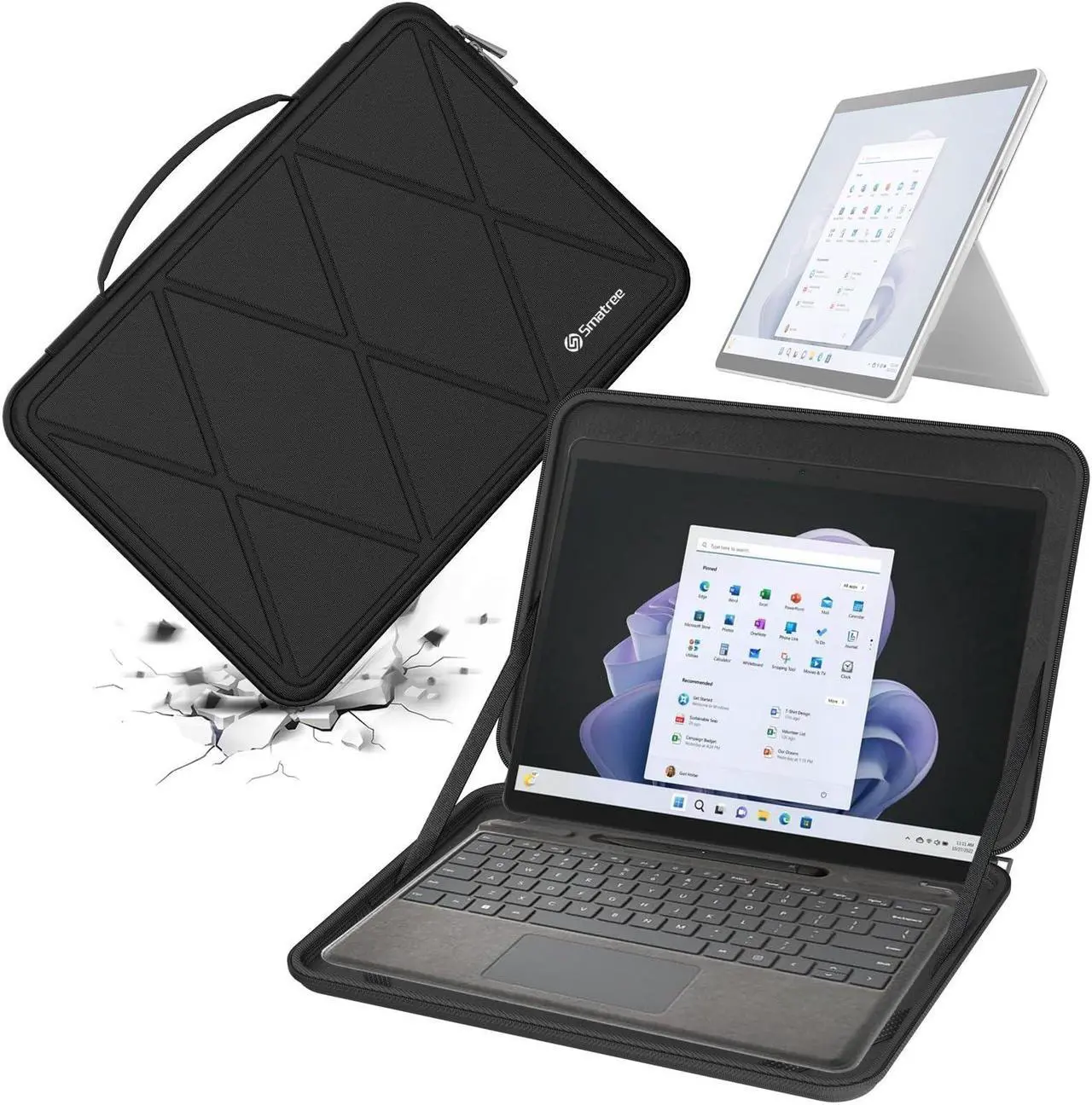 Main image of Smatree Hard EVA Protective Sleeve Compatible for 13inch Microsoft Surface Pro 2-in-1 Laptop/Tablet 2024 Copilot+PC, Surface Pro 11/10/Surface Pro 10 for Business, Surface Pro 9/8 (X8019)