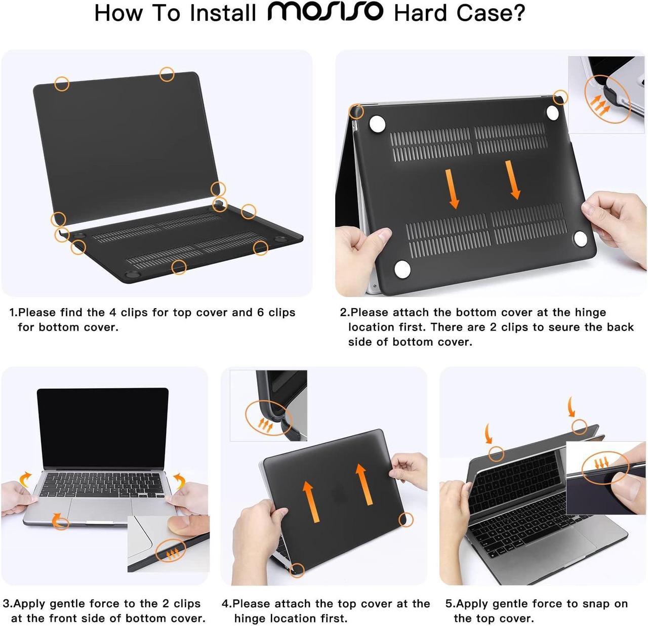 Alt view image 3 of 5 - MOSISO Compatible with MacBook Air 13 inch Case 2024 2023 2022 M3 A3113 M2 A2681 Touch ID, Plastic Hard Case&Sleeve Bag&Keyboard Skin&Webcam Cover&Screen Protector for MacBook Air 13.6,Imperial Purple