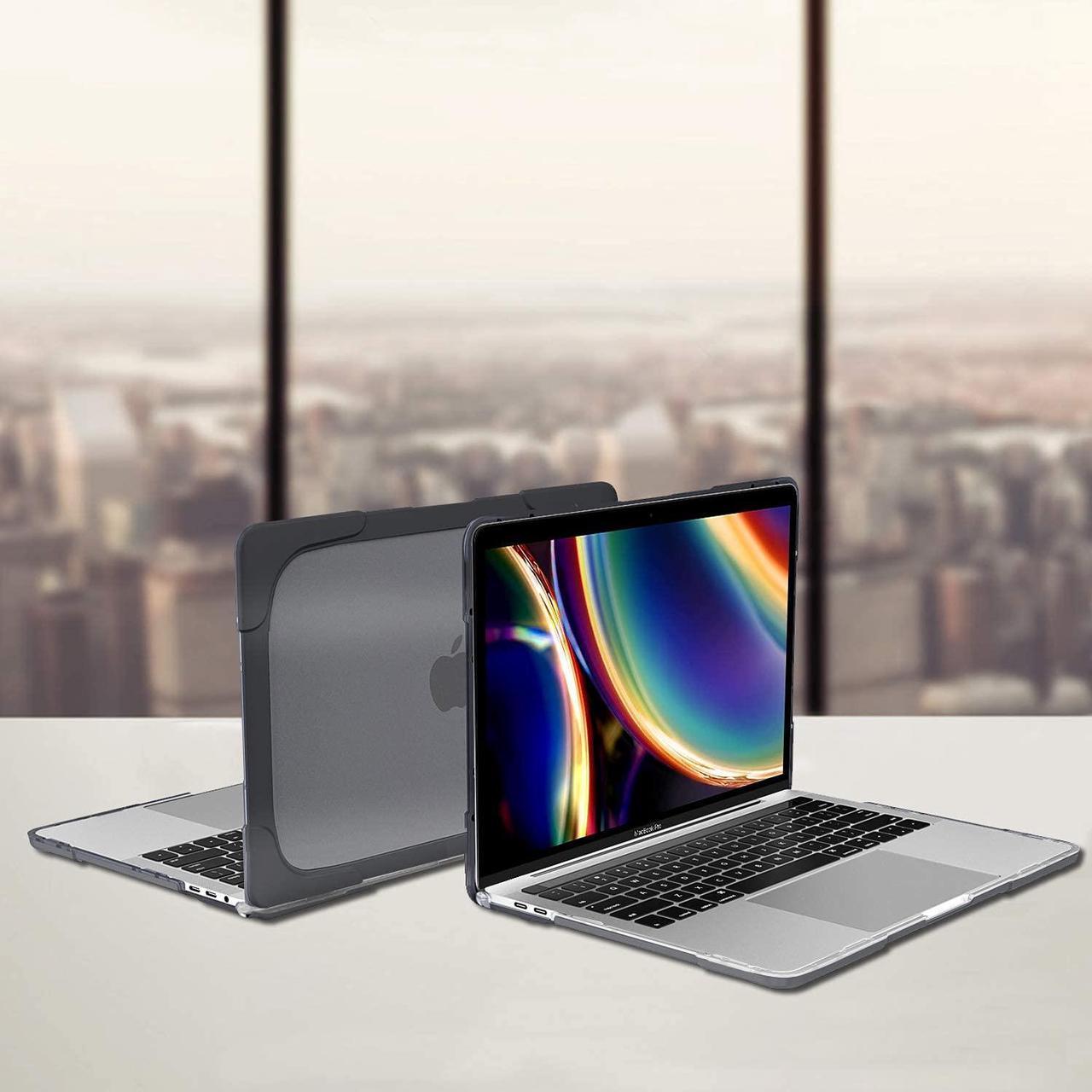 Alt view image 3 of 5 - ProCase Heavy Duty Case for MacBook Pro 13 Inch 2020 Release Bundle with 2 Pack MacBook Air 13 / Pro 13 Screen Protector