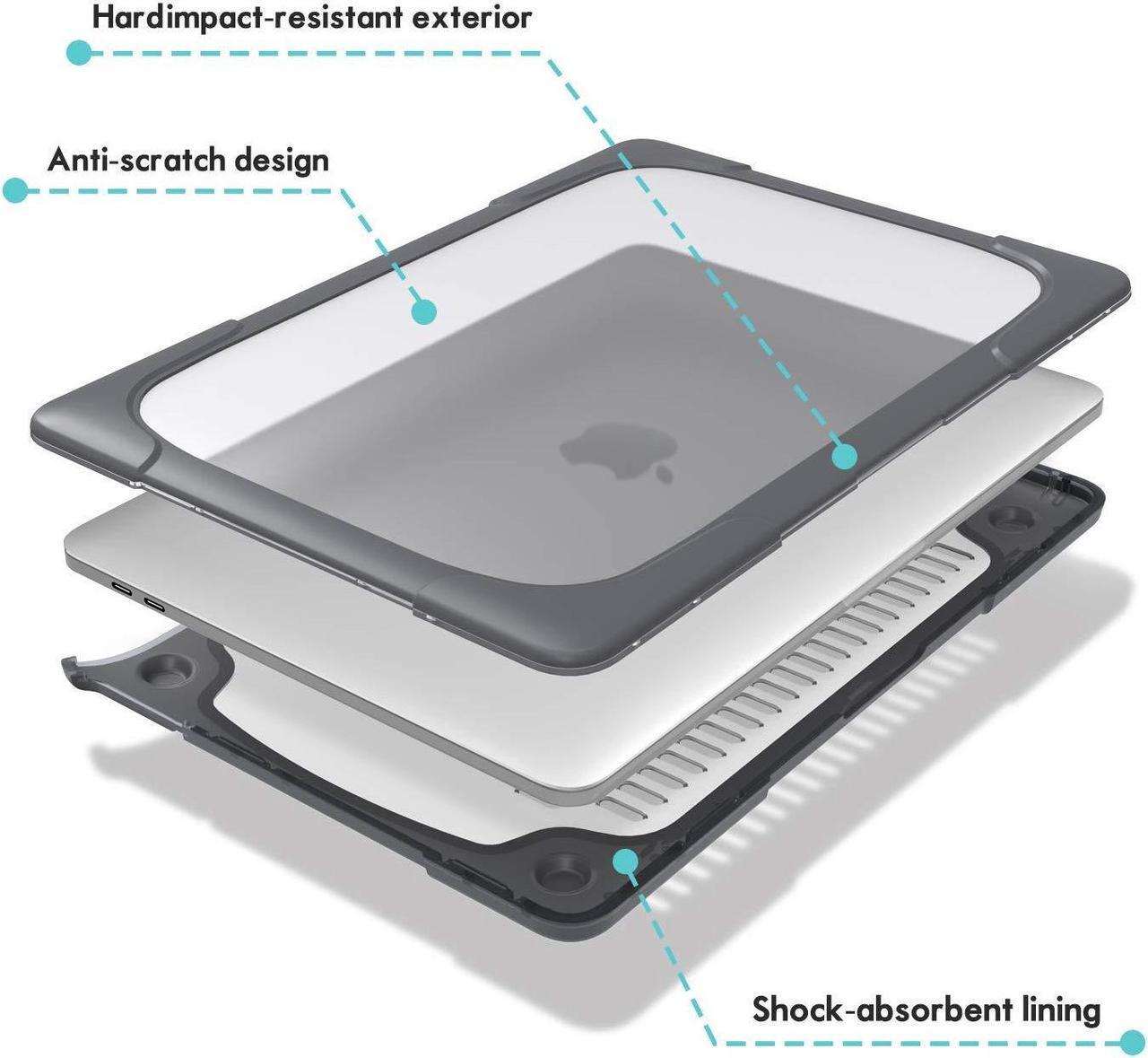 Alt view image 5 of 5 - ProCase Heavy Duty Hard Shell Case for MacBook Pro 13 2019-2016 Release Bundle with Privacy Screen Protector for MacBook Air 13 / Pro 13