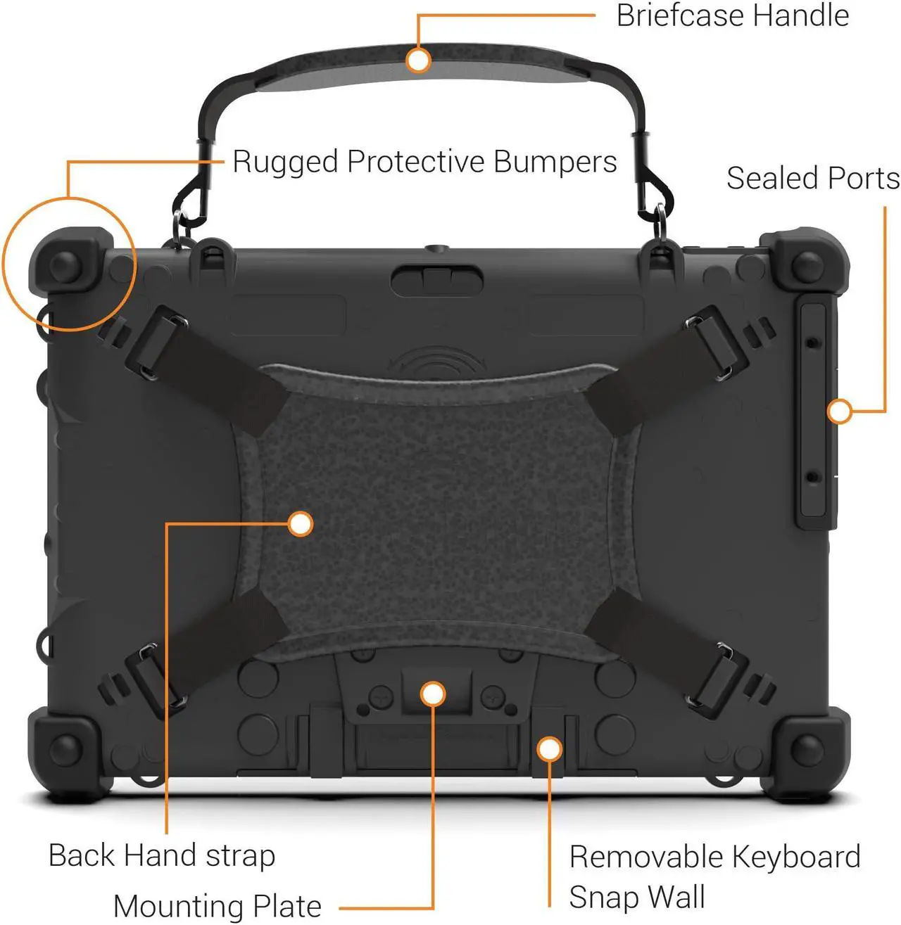 Alt view image 3 of 5 - MobileDemand Flex 10B Rugged 10 inch Tablet with Windows 11 Pro Upgrade, Ultra Lightweight 3000mAh Battery 4GB, Handheld Tablet PC with Handstrap for Rough Outdoor Work and Business Activities