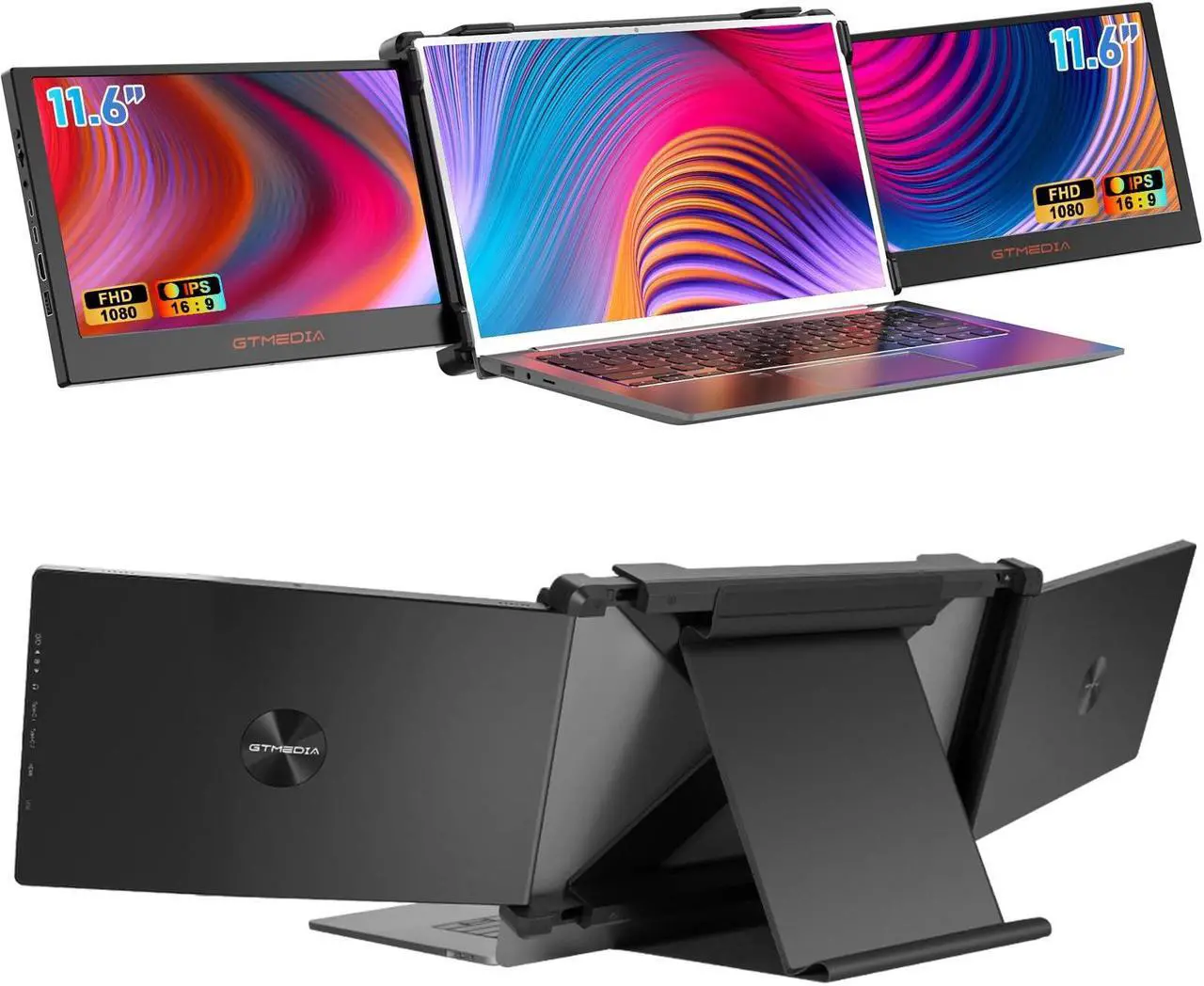 Main image of XYTEC 11.6" Laptop Screen Extender, 1080P FHD IPS Triple Portable Monitor for Laptop, HDMI/USB A/Type C Plug and Play Laptop Monitor Extender for 13-17.3" Laptops (Mac/Windows/Android/Switch)