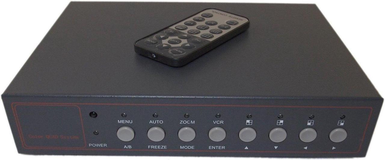 Alt view image 5 of 5 - Evertech 8 Channel Analog CCTV Video Multiplexer Color Quad Processor Screen Splitter with Remote Control