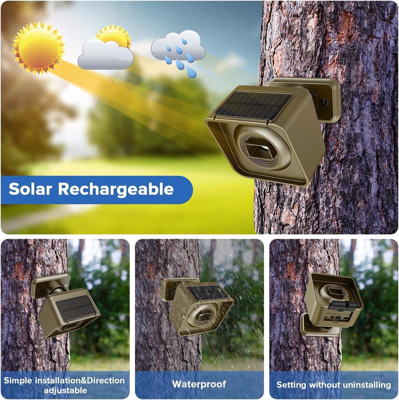 Alt view image 3 of 5 - Chtoocy Solar Driveway Alarm Wireless Outside Long Range 3000 ft Weatherproof Outdoor Perimeter Gate Alarm System Moiton Sensor Alert & Detector Driveway Alert System with Rechargeable Battery