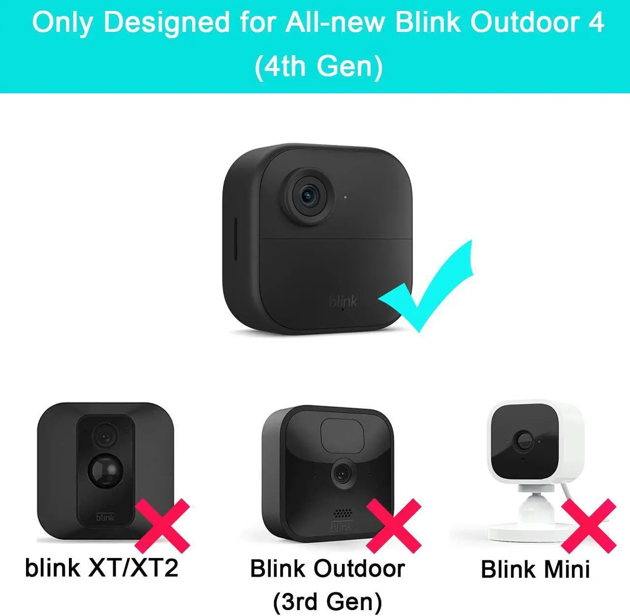 Alt view image 2 of 5 - 5 Pack Wall Mount for Blink Outdoor 4 (4th Gen) with Weatherproof Protective Housing and Blink Sync Module 2 Mount (Blink Camera & Sync Module is Not Included)
