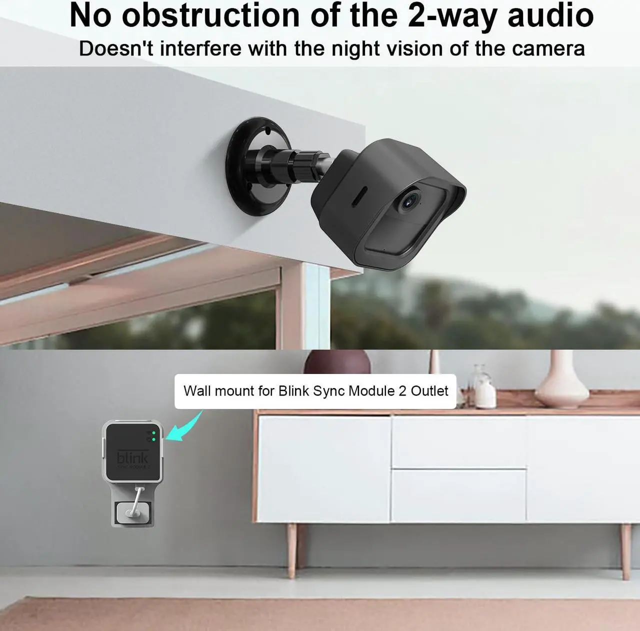 Alt view image 3 of 5 - 5 Pack Wall Mount for Blink Outdoor 4 (4th Gen) with Weatherproof Protective Housing and Blink Sync Module 2 Mount (Blink Camera & Sync Module is Not Included)