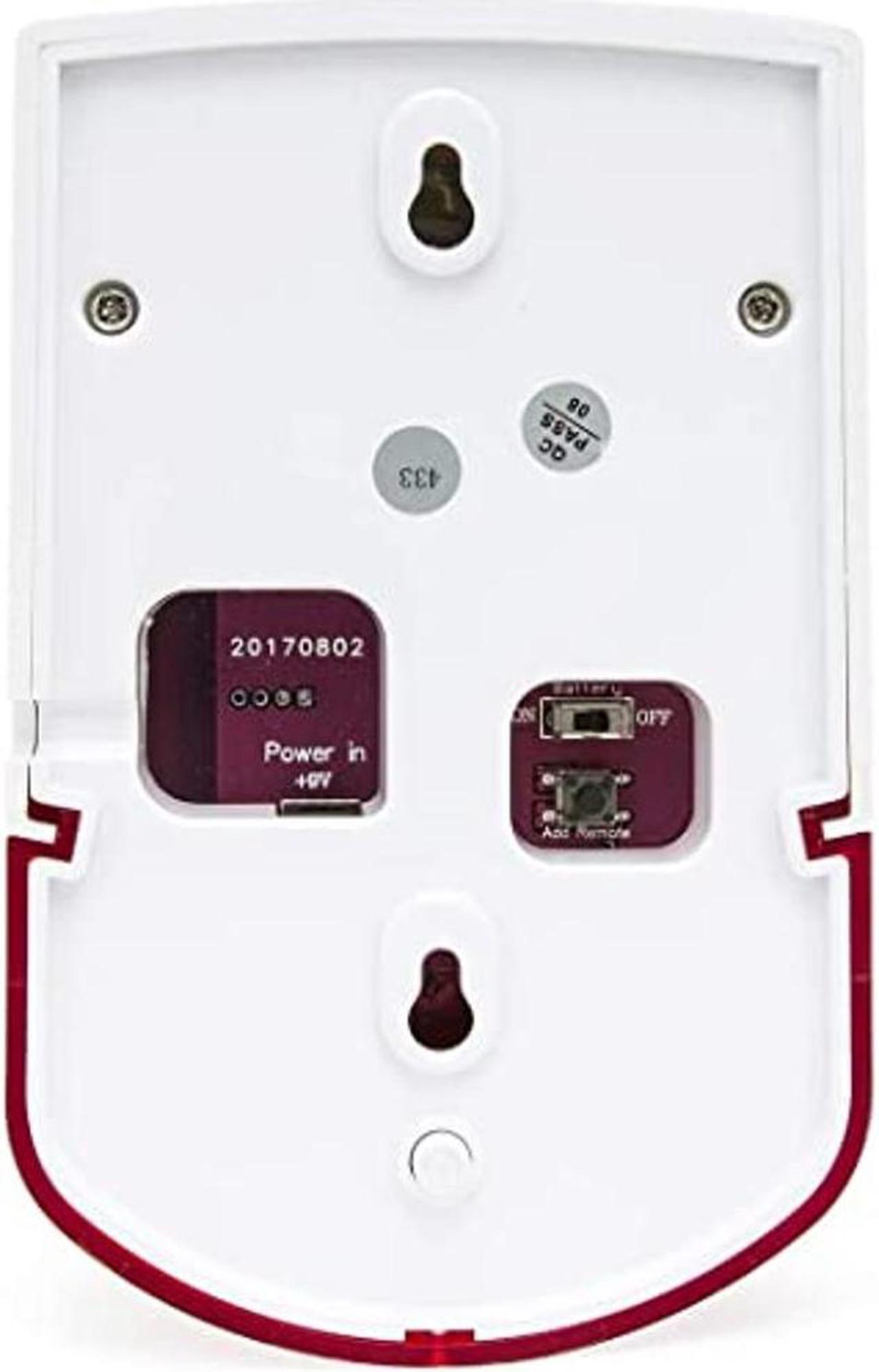 Alt view image 4 of 5 - Daytech Strobe Siren Panic Alarm Button Siren Alarm with Light for Home Caring Loud Outdoor SOS Alert System 2 Red Flashing Siren and 4 Emergency Button for Store Hotel Jewelry Shop Security
