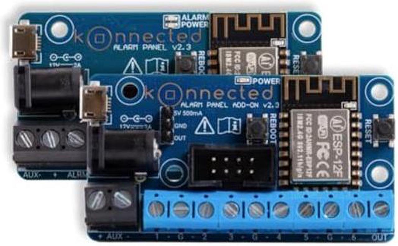 Main image of 12-Zone Wired Smart Alarm Panel Kit - Konnected Alarm Panel - Make Wired Alarm System Smart - SmartThings, Alexa, Home Assistant - No Batteries or Monthly Fees - Wi-Fi Connection - Essentials Included