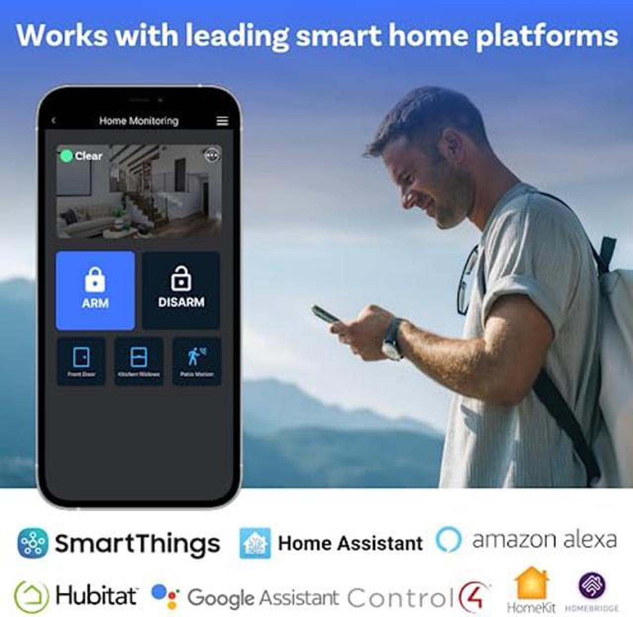 Alt view image 5 of 5 - 12-Zone Wired Smart Alarm Panel Kit - Konnected Alarm Panel - Make Wired Alarm System Smart - SmartThings, Alexa, Home Assistant - No Batteries or Monthly Fees - Wi-Fi Connection - Essentials Included