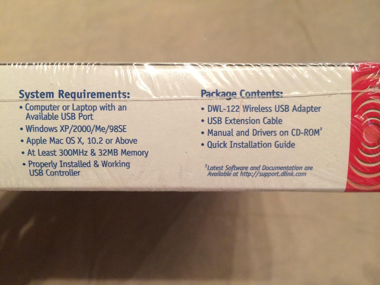 Alt view image 3 of 3 - D-Link DWL-122 802.11b 11 Mbps USB Adapter