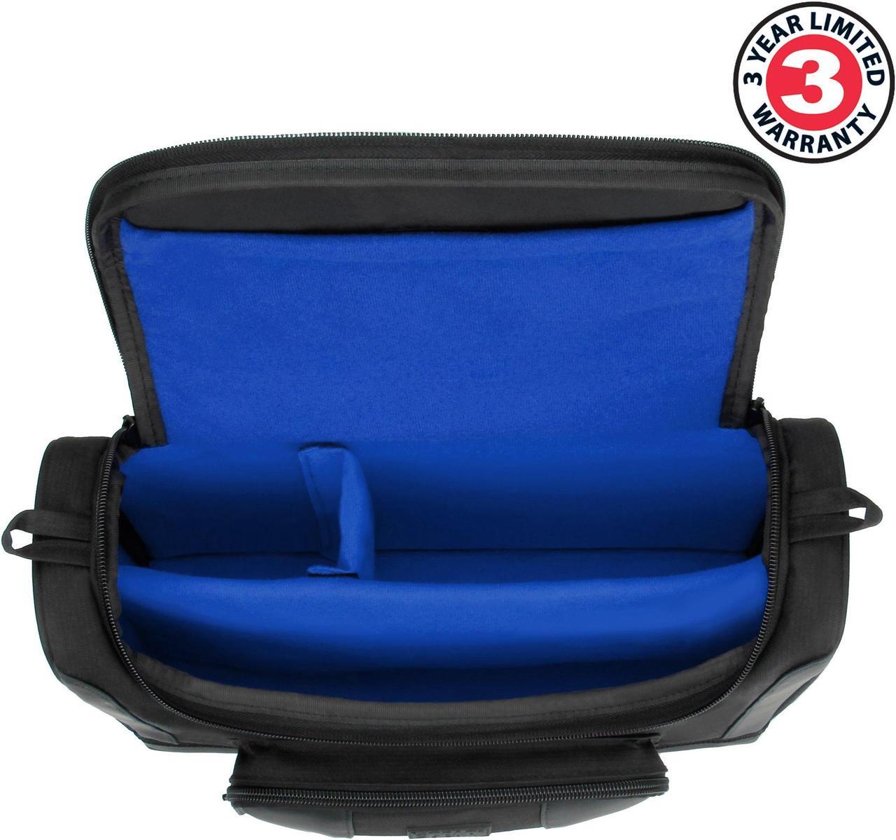 Alt view image 5 of 5 - USA Gear Tablet Bag Compatible with 11.5 Inch Tablets, Samsung Galaxy Tab S6 Lite, Galaxy A9, Wireless Keyboards, Pens, and More Tablet Accessories - Shoulder Strap, Water Resistant Exterior (Blue)