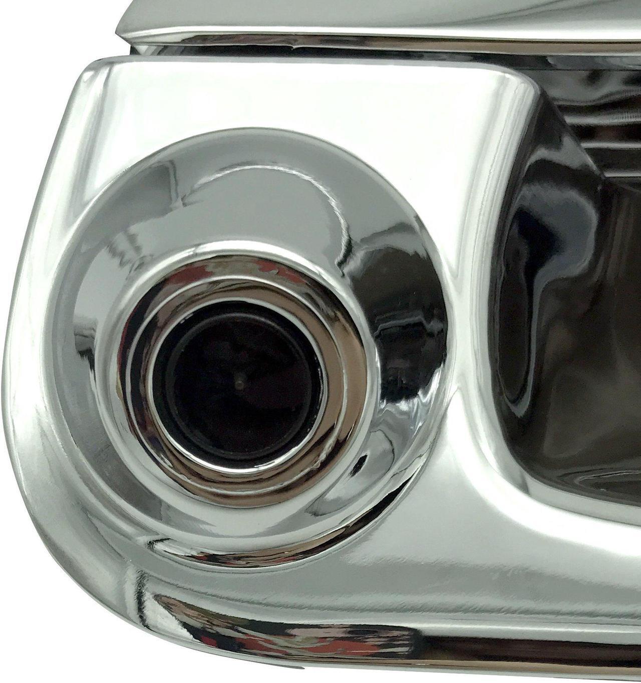 Alt view image 2 of 5 - Master Tailgaters Chrome Tailgate Handle with Backup Camera Replacement for Ford F150 F250 F350 F450 F550 (1997-2007) | IP68 Waterproof | HD Camera | Parking Grid Lines Available | Easy to Install