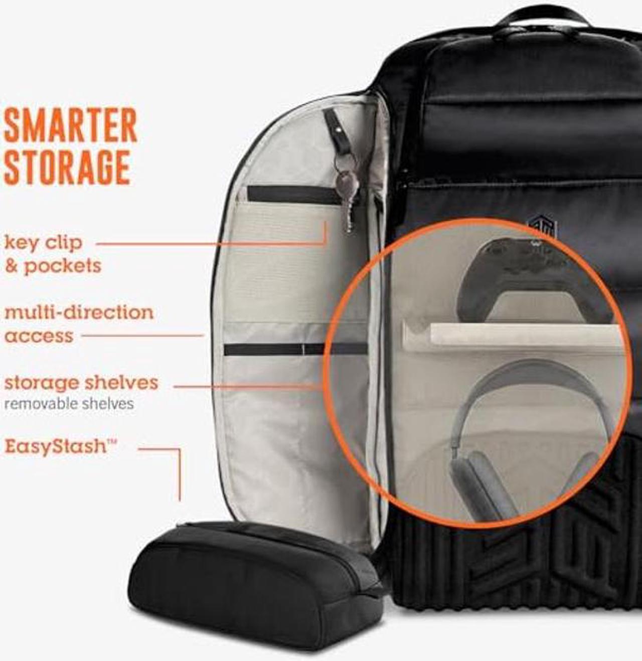 Alt view image 3 of 5 - STM Dux 30L Backpack - Rugged, Comfortable, Innovative, Versatile, Stylish, 360 Degree Protective Backpack for Men & Women, Fits up to a 17" Laptop Plus a Tablet Sleeve - Grey
