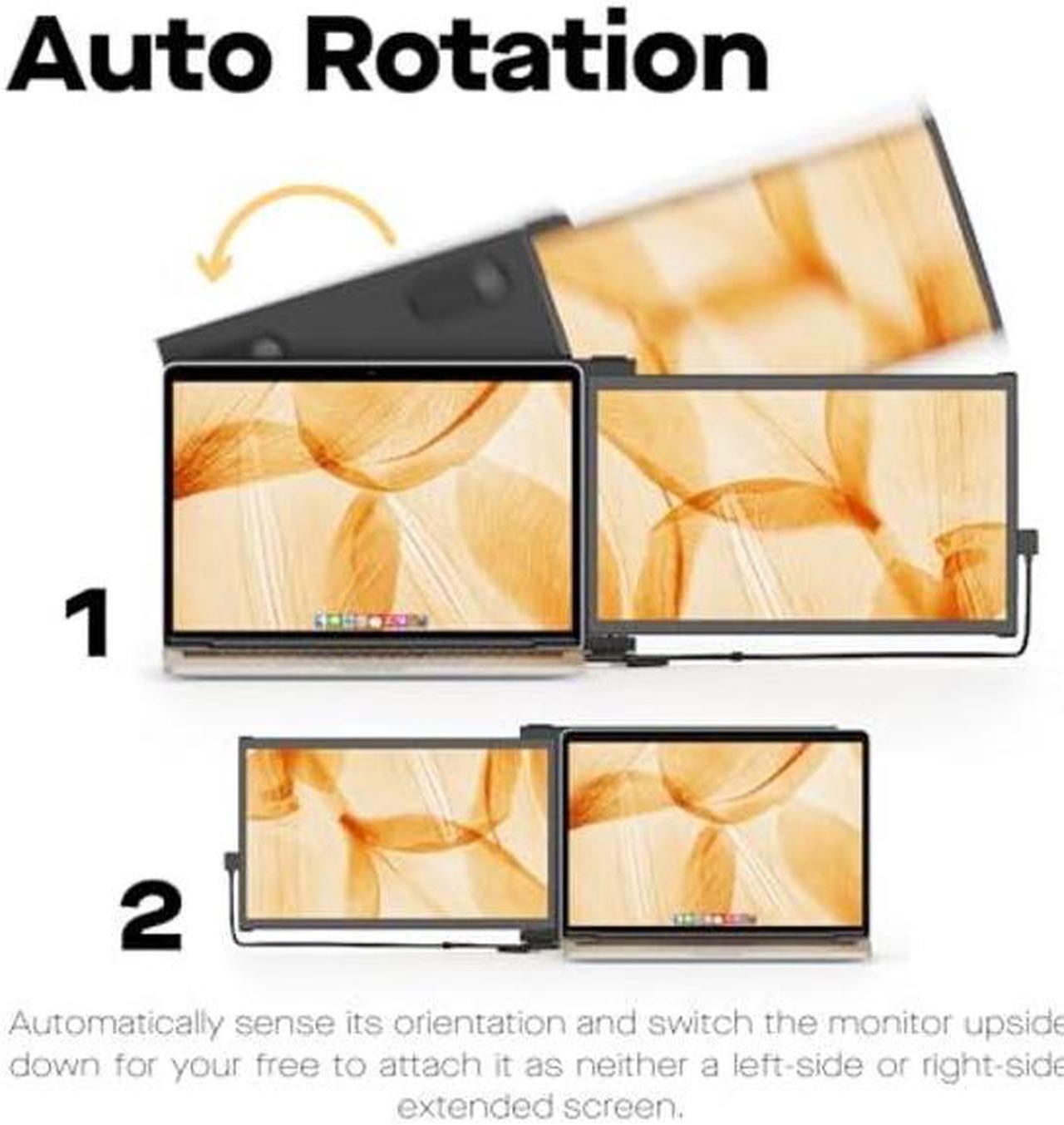 Alt view image 2 of 5 - Mobile Pixels Trio Max Portable Monitor for Laptops 14" Full HD IPS USB A Type-C, 2 in 1 Laptop Monitor Extender, Compatible with Windows, MacBook and Android, Duo Screen for Gaming, Travel