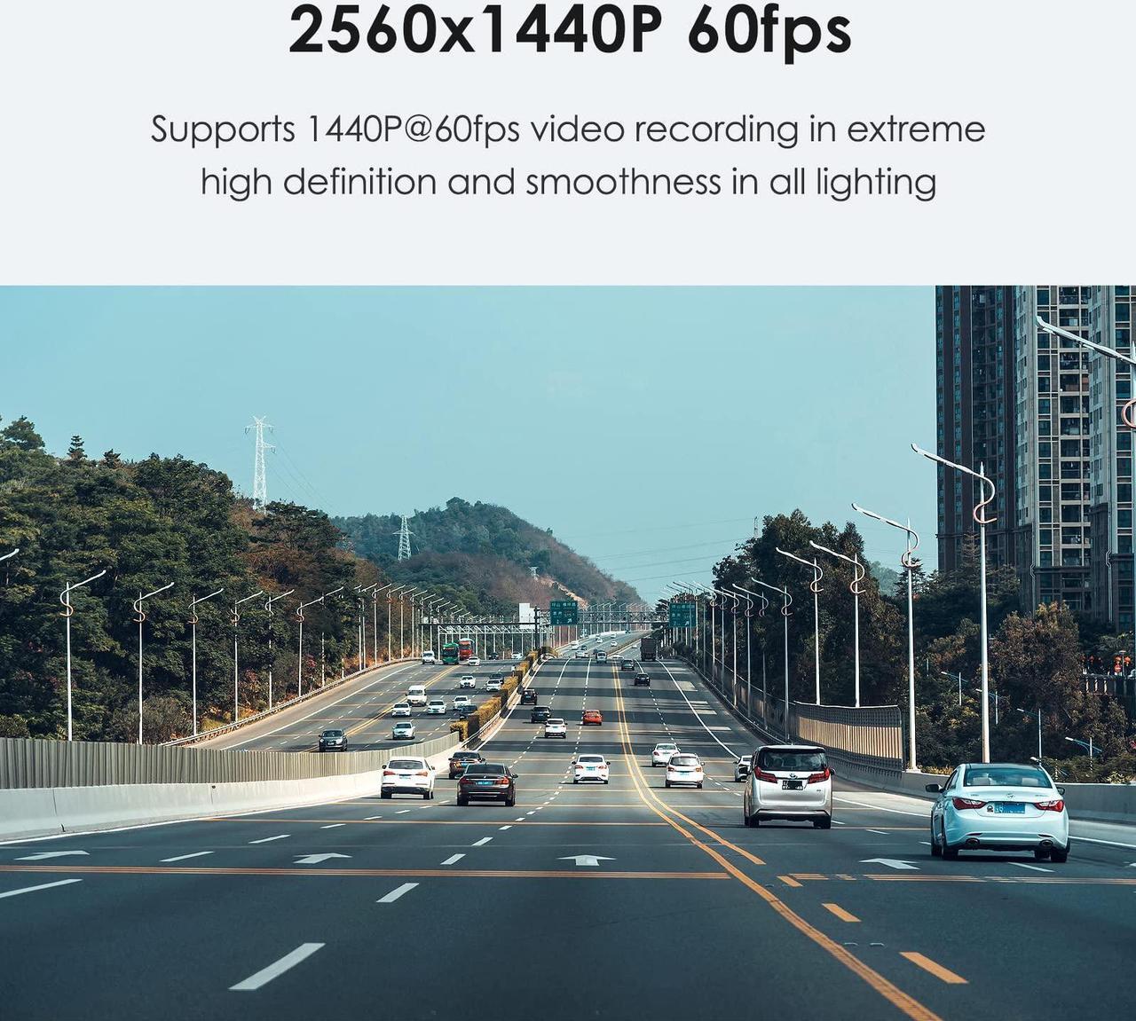 Alt view image 3 of 5 - [(Bundle: VIOFO A119 V3 with GPS + Hardwire Cable)]  VIOFO A119 V3 Dash Cam 2K Quad HD 1600P with GPS, True HDR, Super Capacitor, Buffered Parking Mode, Motion Detection