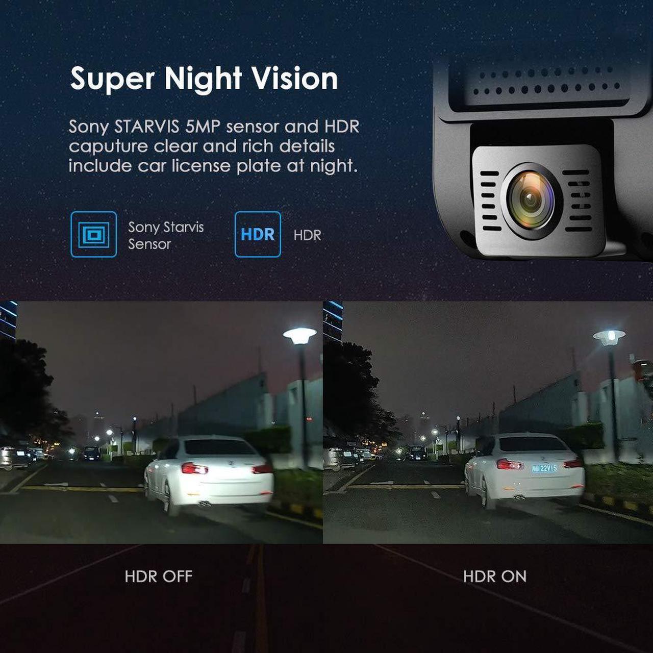 Alt view image 4 of 5 - [(Bundle: VIOFO A119 V3 with GPS + CPL)]  VIOFO A119 V3 Dash Cam 2K Quad HD 1600P with GPS, True HDR, Super Capacitor, Buffered Parking Mode, Motion Detection