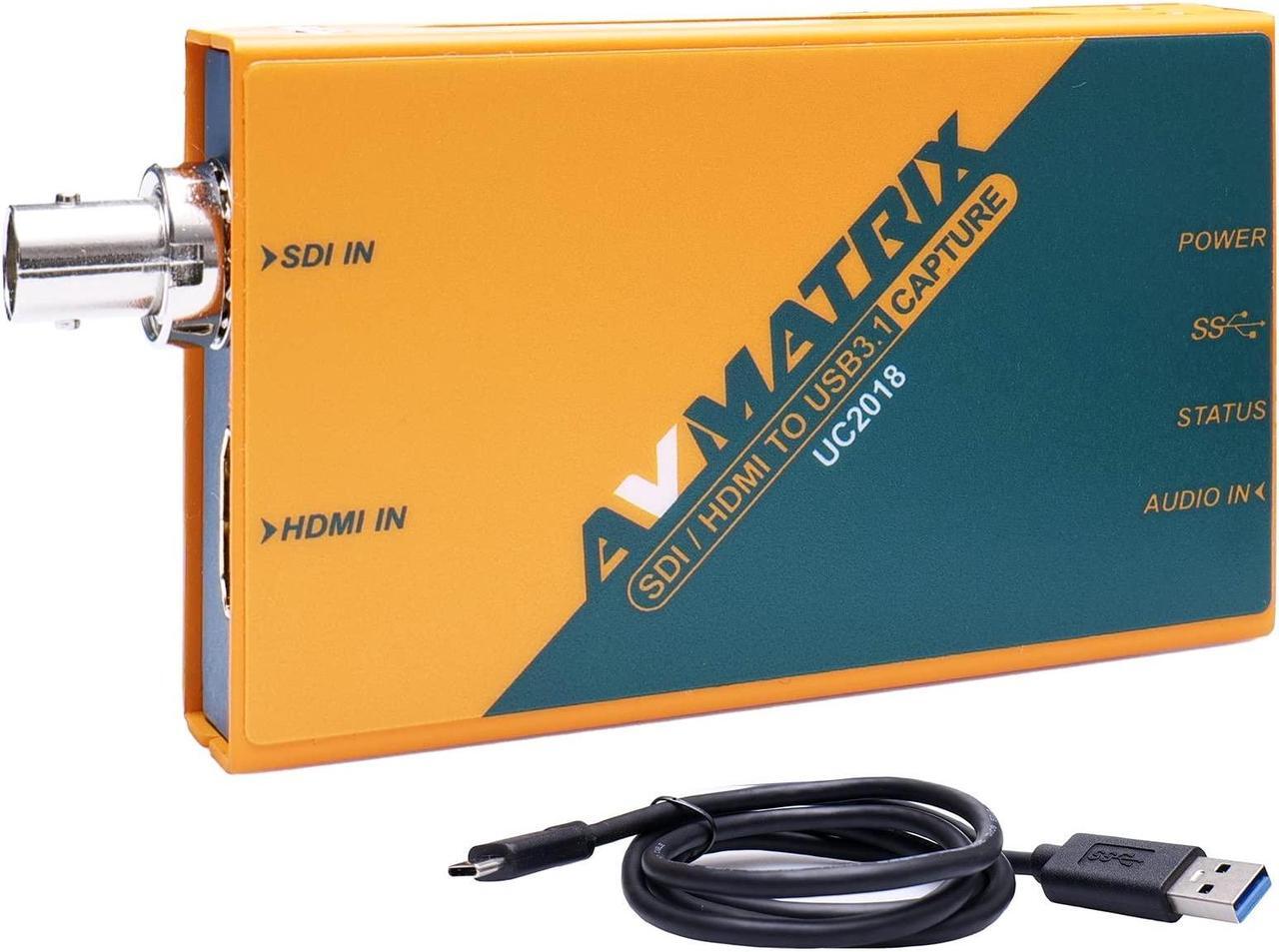Main image of AVMatrix UC2018 Game SDI/HDMI to USB3.1 Gen1(USB3.0) Capture cam Link Card 1080p 60fps Live Streaming