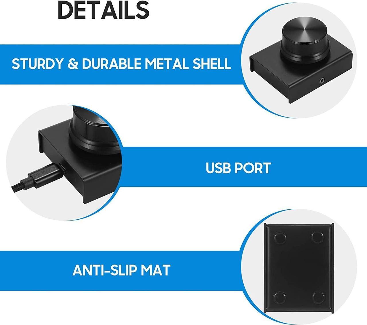 Alt view image 4 of 5 - USB Volume Control Multimedia Controller Knob PC Volume Control Knob Speaker Audio Multimedia Volume Remote Control Adjuster with One Key Mute Function Support Win7/8/10/XP/Mac/Vista/Android/iOS
