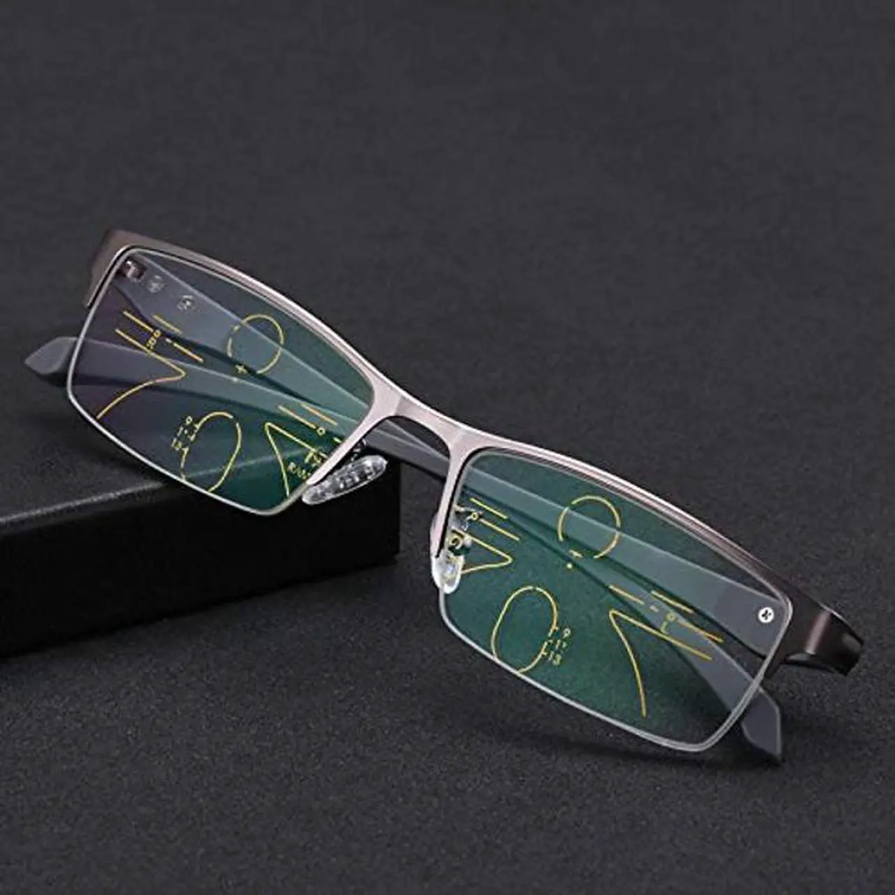 Alt view image 2 of 5 - Multifocus Glasses+Anti Blue Light Block Filter Reduces Digital Eye Strain Reader (Gray, +2.75)