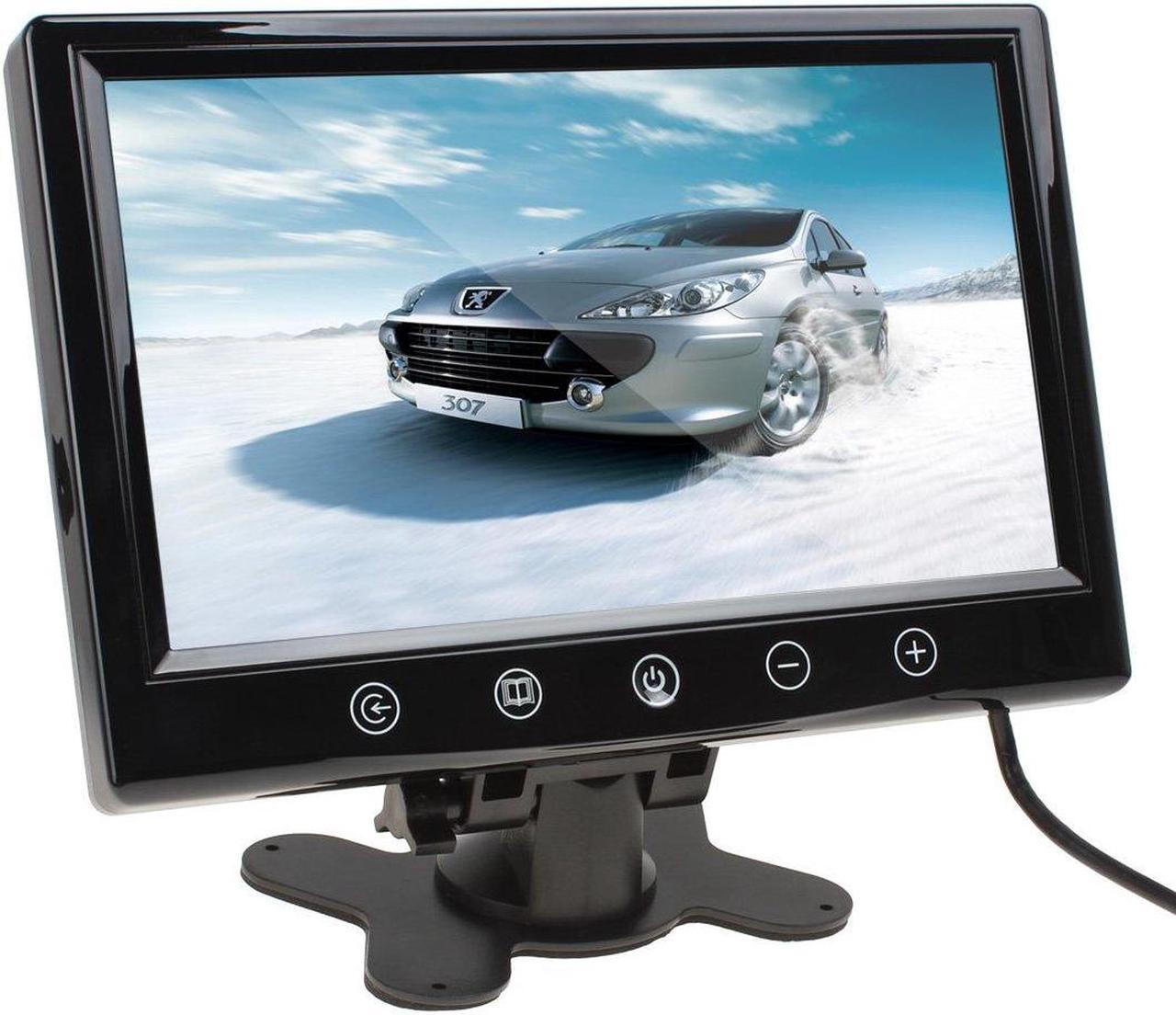 Main image of SallyBest(r) 9 Inch 16:9 HD Pillow TFT LCD Color Screen Car Rearview Monitor Support 2 Video Output Widescreen Car Rear View Headrest DVD VCR Monitor with Touch Button & Remote Control