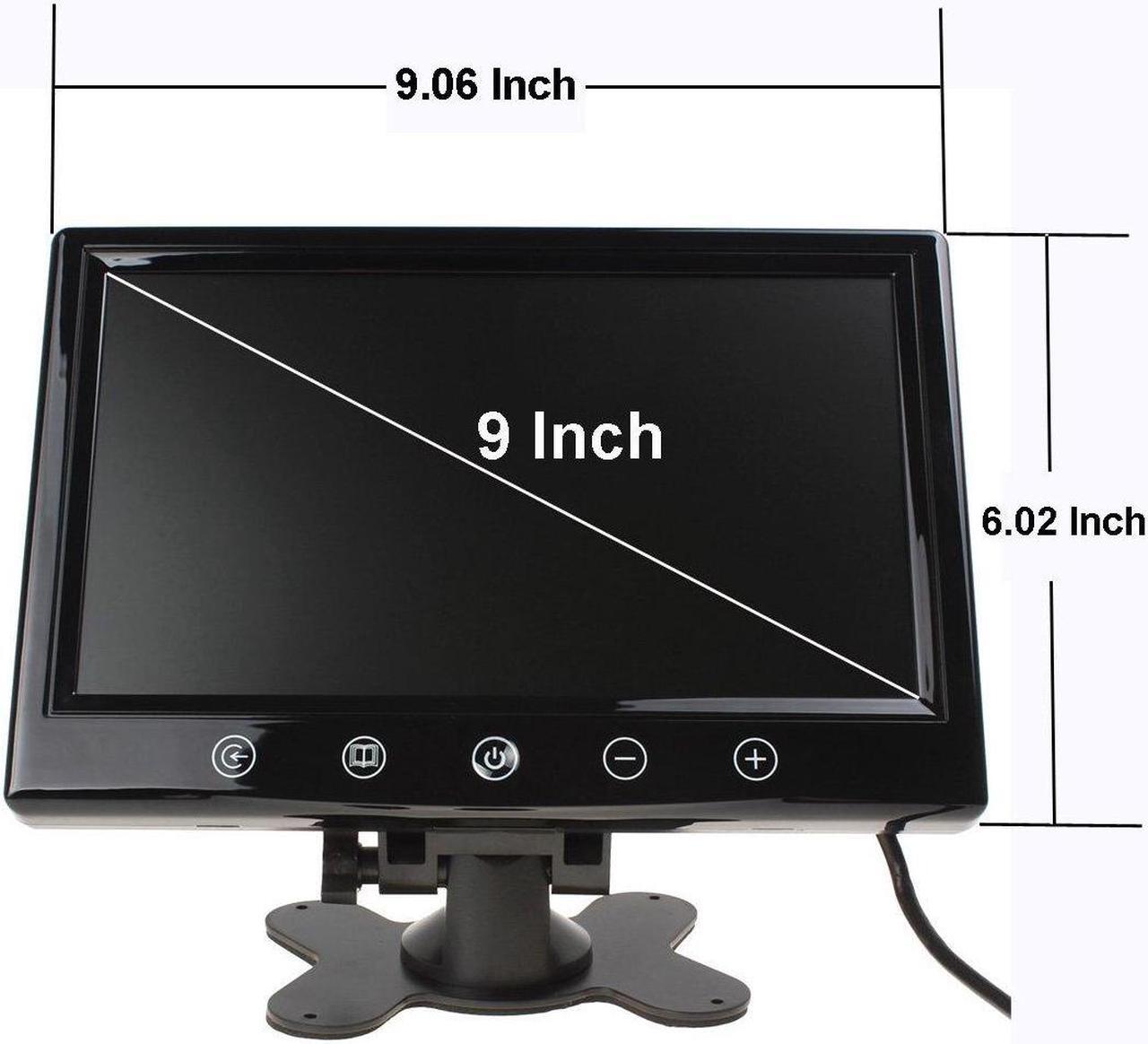 Alt view image 2 of 5 - SallyBest(r) 9 Inch 16:9 HD Pillow TFT LCD Color Screen Car Rearview Monitor Support 2 Video Output Widescreen Car Rear View Headrest DVD VCR Monitor with Touch Button & Remote Control
