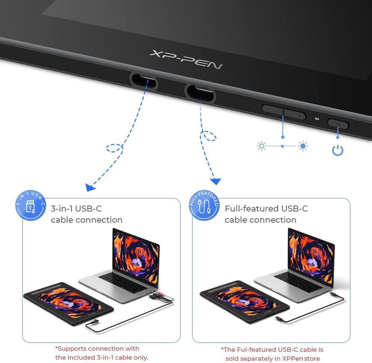 Alt view image 4 of 5 - XPPen Artist 16 2nd Graphics Drawing Tablet with Screen Full-Laminated Tilt Battery-Free Stylus 10 Shortcut Keys, Compatible with Windows, Mac, Linux, Chromebook and Android 15.4 inch Pen Display