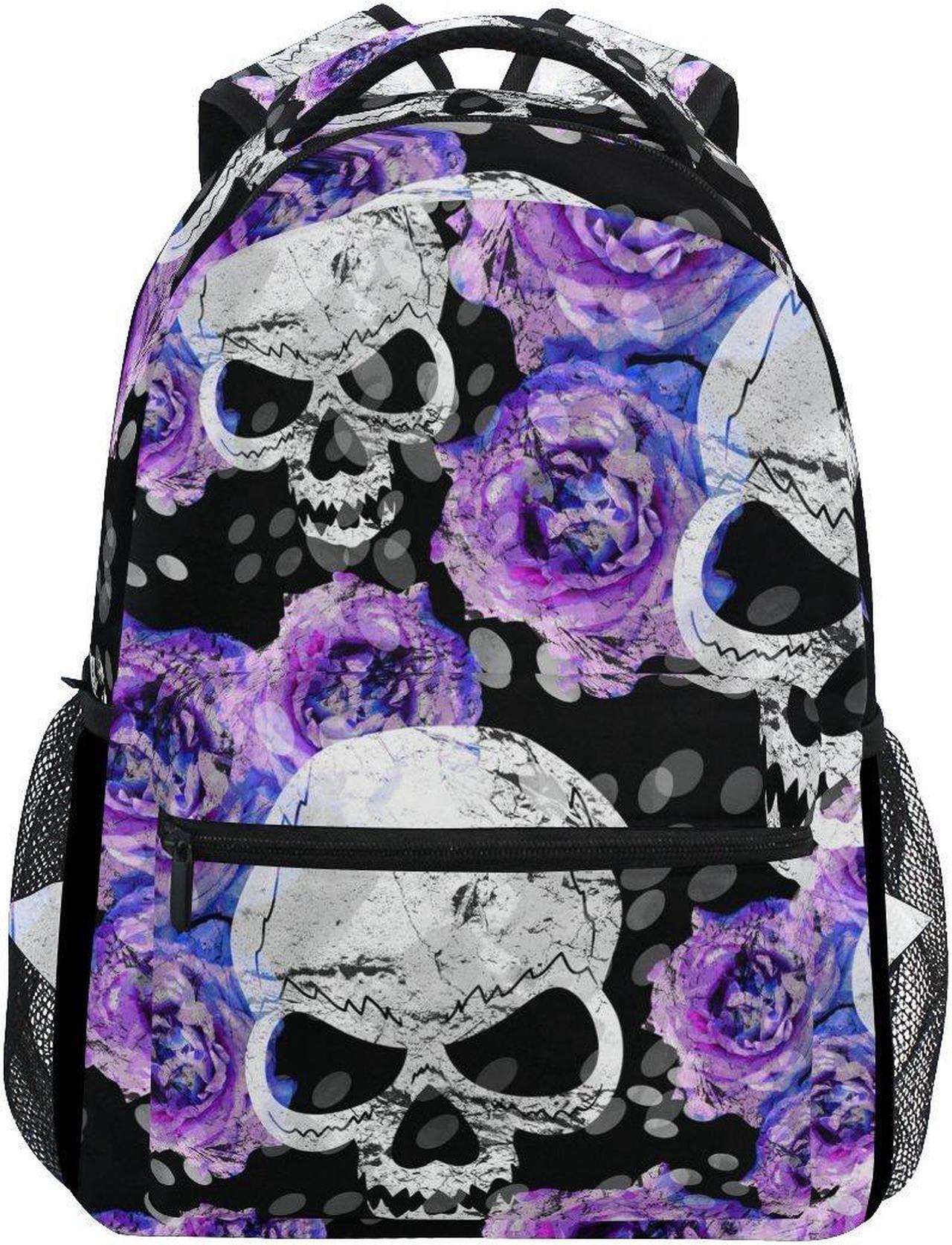 Main image of ZZKKO Day of the Dead Sugar Skull Flower Boys Girls School Computer Backpacks Book Bag Travel Hiking Camping Daypack