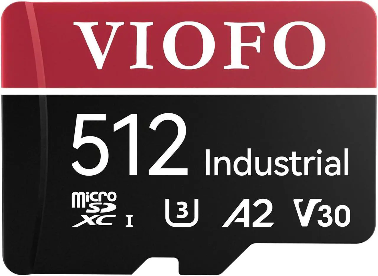 Main image of VIOFO 512GB Industrial Grade microSD Card, U3 A2 V30 High Speed Memory Card with Adapter, Support Ultra HD 4K Video Recording