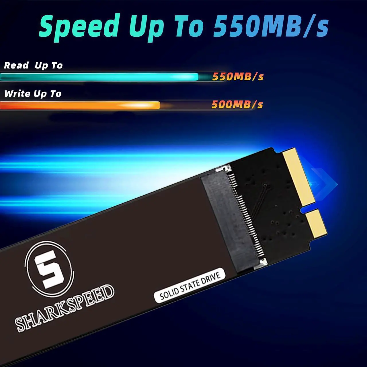 Alt view image 4 of 5 - S SHARKSPEED SSD 1TB Replacement for MacBook Air Mid 2012 A1465 EMC 2558 A1466 EMC 2559 (macOS Pre-Installed)