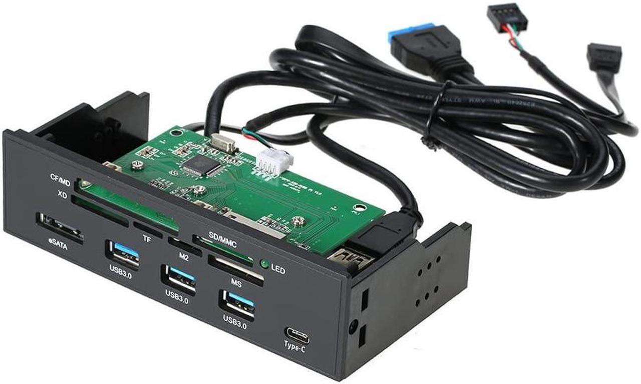 Main image of Docooler Sunshine-tipway STW 5.25 inches Internal Card Reader Media Multi-Function Dashboard PC Front Panel Type-C USB 3.1 USB 3.0 Support CF MD XD MMC TF M2 MS