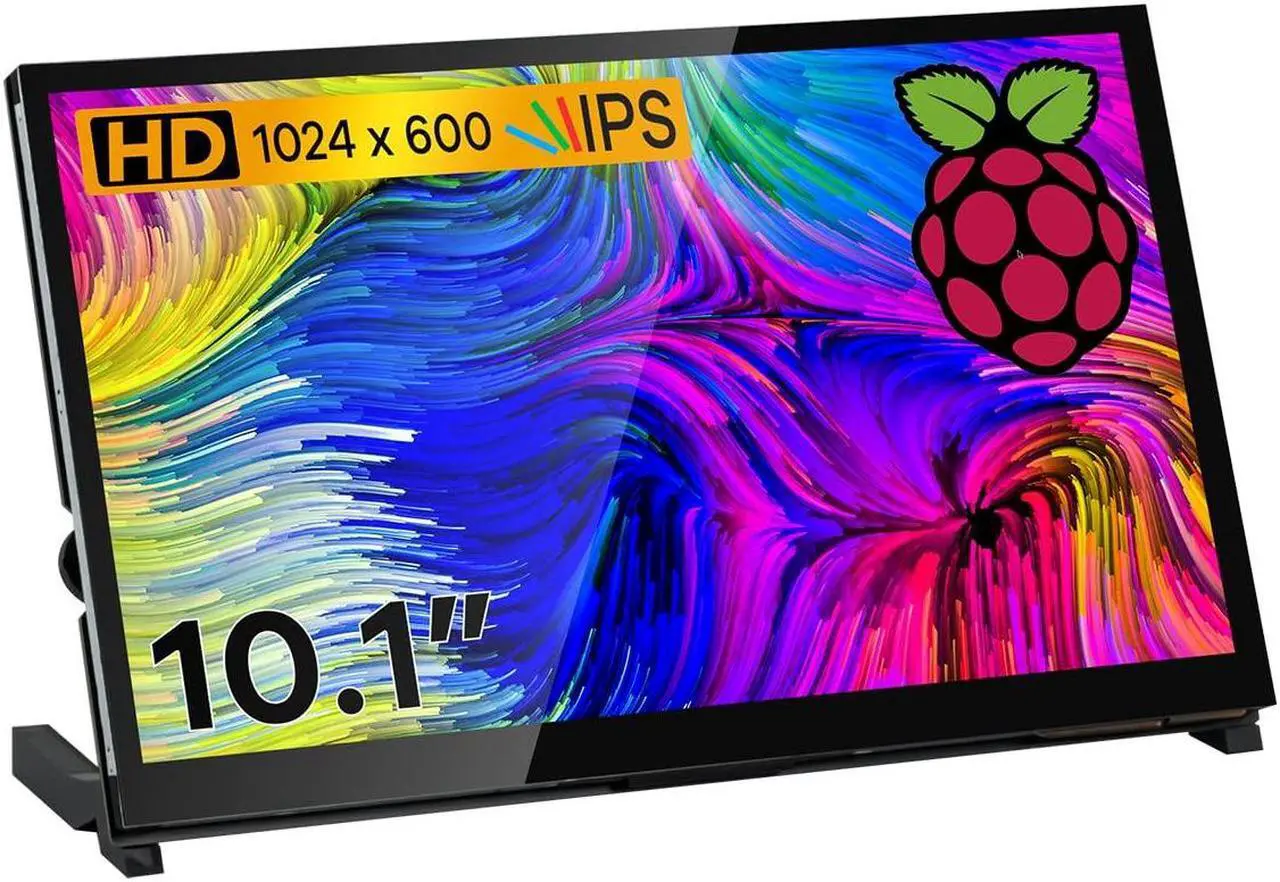 Main image of Hosyond 10.1" IPS LCD Capacitive Touch Screen HDMI Display Portable Monitor 1024X600 Built-in Dual Speakers for Raspberry Pi 5/4/3 Xbox PS4 Windows 7/8/10