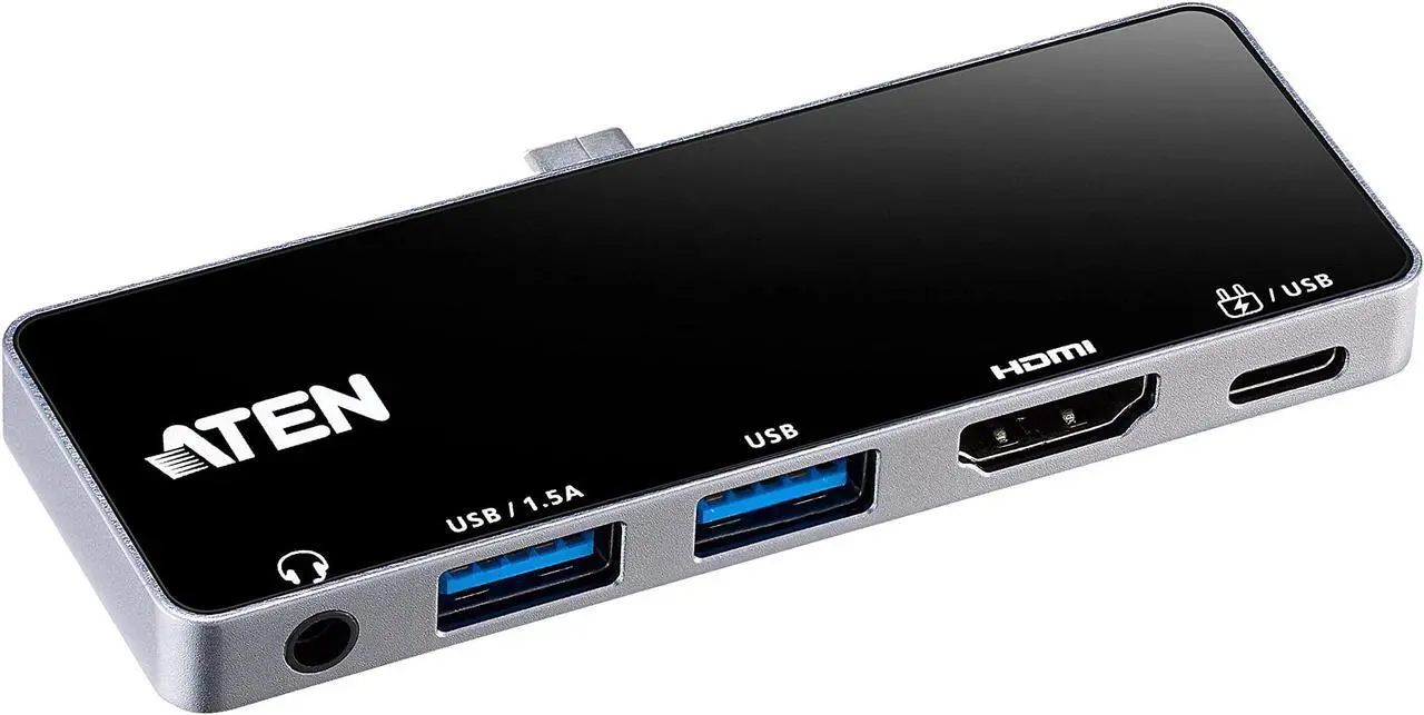 Alt view image 4 of 5 - ATEN UH3238 USB-C Travel Dock with Power Pass-Through