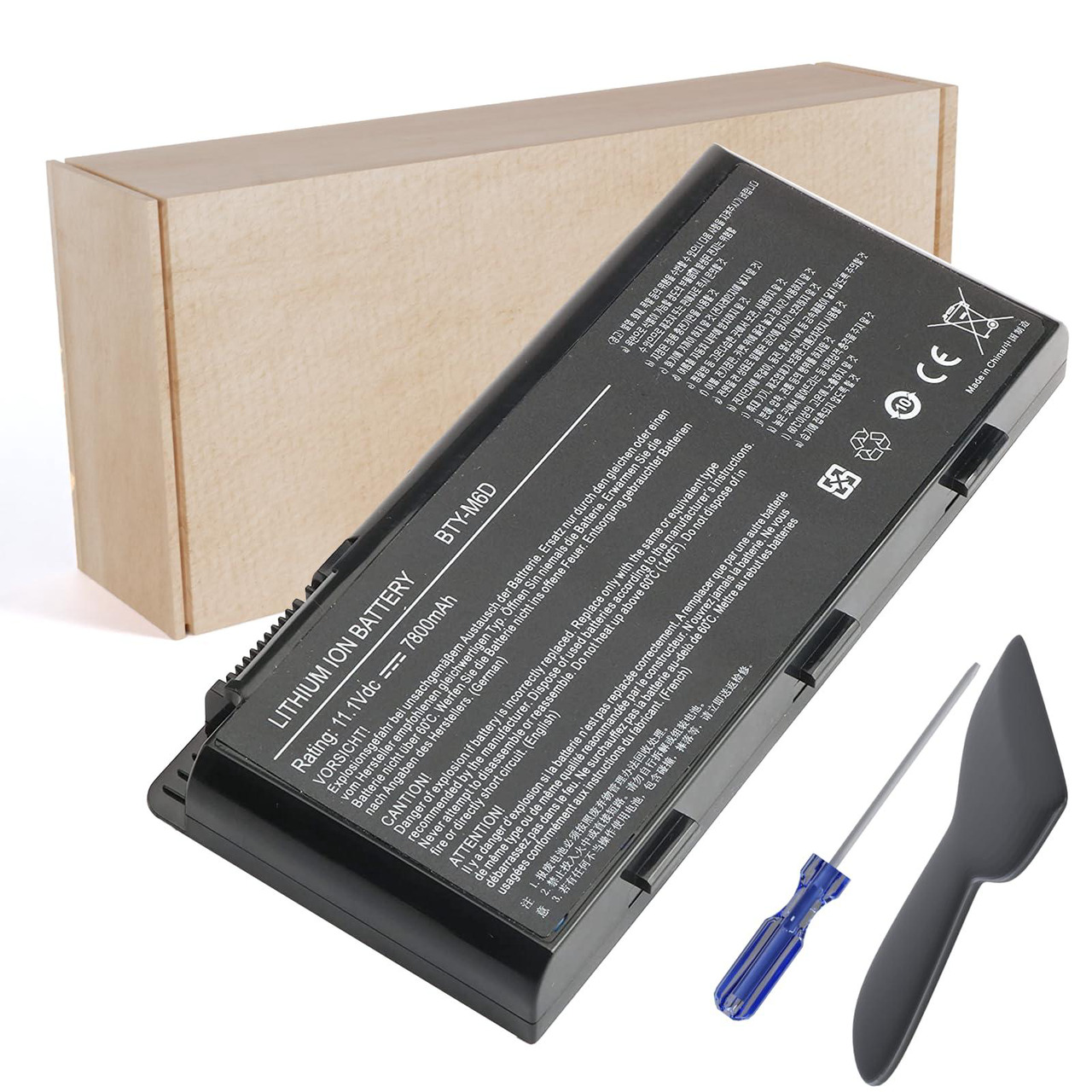 thumbnail image 2 of 7800mAh BTY-M6D Replacement Laptop Battery For MSI GT60, GT70, GT660, GX60 & More – 9-Cell, 11.1V 2 of 4
