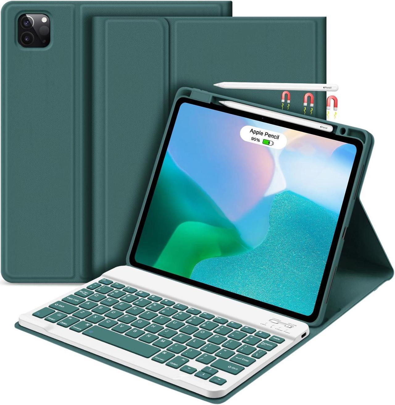 Main image of GOKOCO for iPad Pro 11 inch M4 2024 Case with Keyboard-Keyboard Case for iPad Pro 11" 2024 with Pencil Holder,Wireless Detachable Keyboard,Auto Sleep/Wake Function-Dark Green