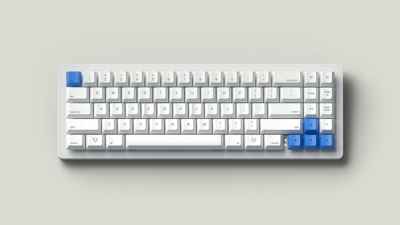 Main image of Apos WhiteFox Eclipse Mechanical Keyboard (Aluminum Low Profile)