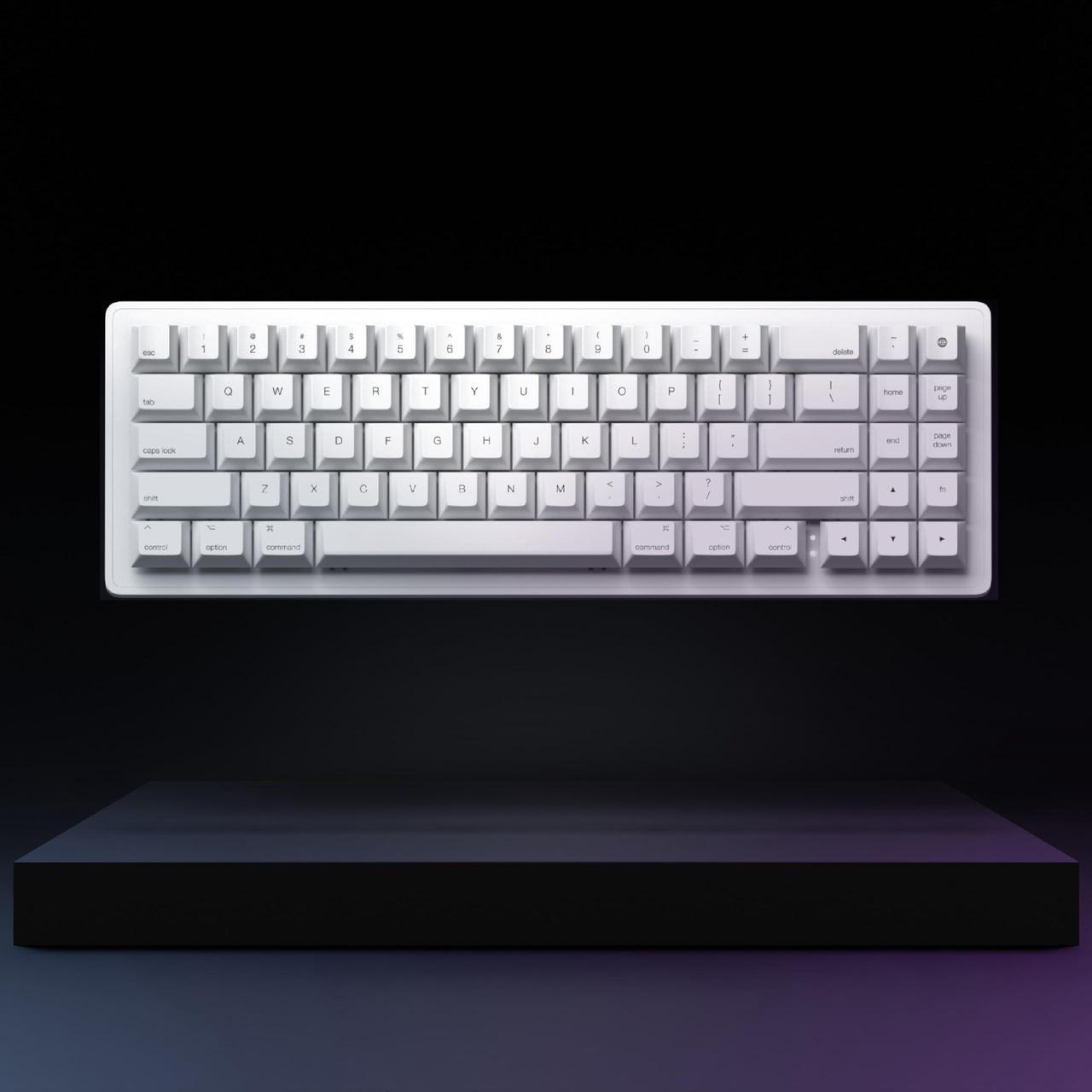 Alt view image 2 of 5 - Apos WhiteFox Eclipse Mechanical Keyboard (Aluminum Low Profile)