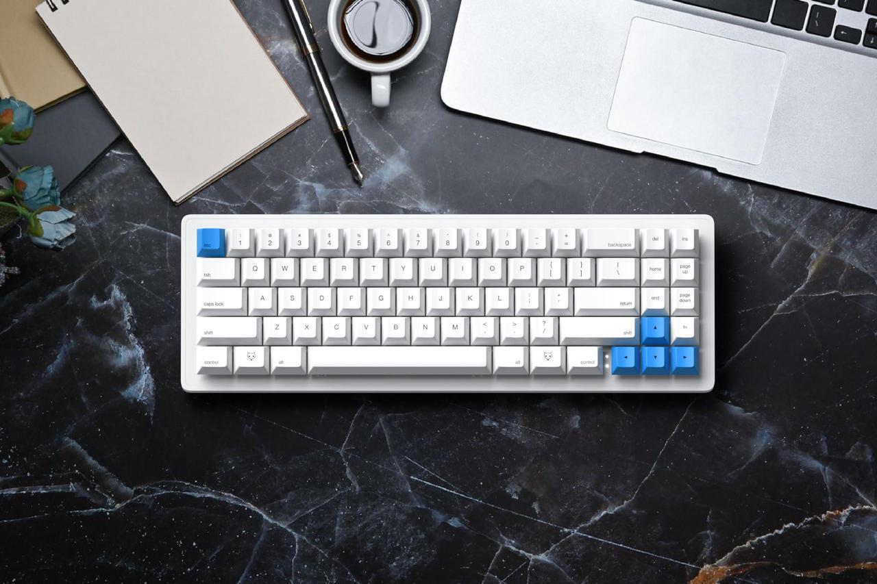 Alt view image 5 of 5 - Apos WhiteFox Eclipse Mechanical Keyboard (Aluminum Low Profile)