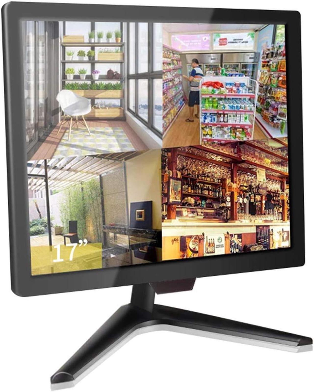 Main image of Cocar 17 Inch CCTV Monitor, Security Monitor Screen, LCD Display for Home Security Camera Systems Surveillance STB PC, 1280x1024 Vesa Wall Mount Built-in Speaker, BNC/VGA/HDMI/Audio