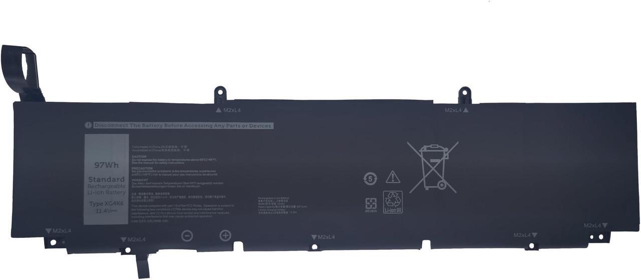 Main image of NBULBL XG4K6 Battery Replacement for Dell XPS 17 9700 9710 9720 9730 / Precision 5750 5760 5770 Series P92F P92F001 P92F002 P92F003 01RR3 001RR3 F8CPG 0F8CPG 5XJ6R KVPMY 0YY3V KRDHV 11.4V 97Wh