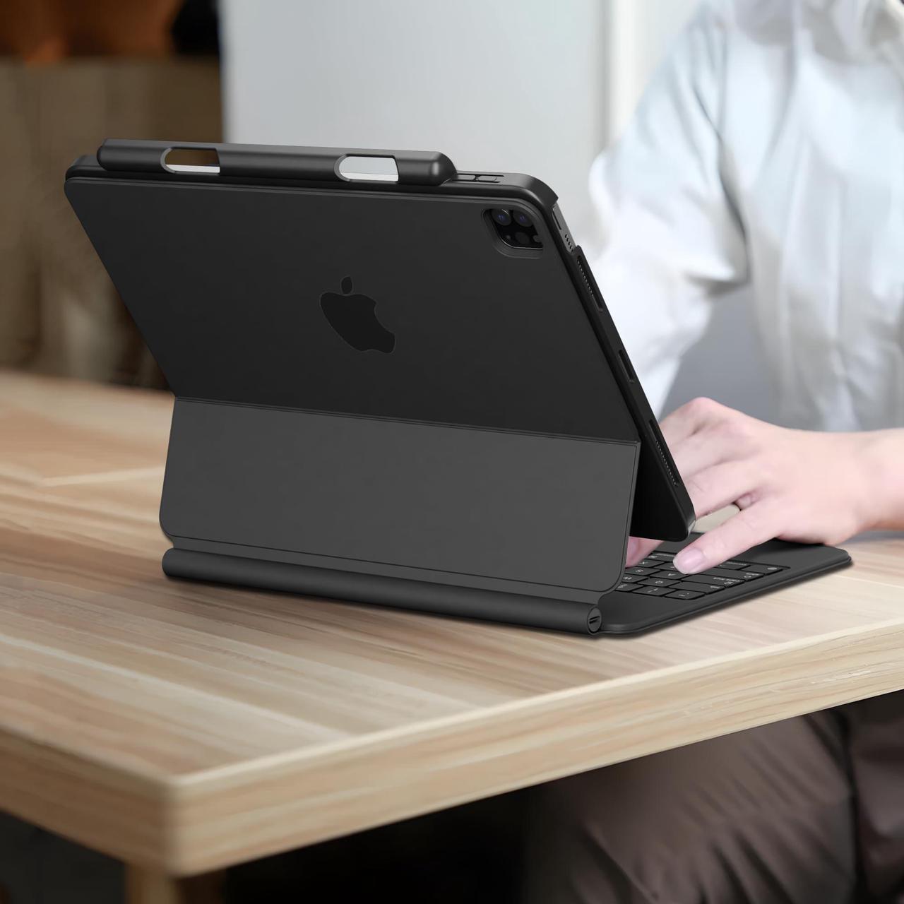 Alt view image 4 of 5 - edaiser Magnetic Case Compatible with Apple Magic Keyboard & Magnetic Stand & Protective Cover with Pencil Holder for iPad Air 11-inch (M3-M2) 2025 & iPad Air 5/4th Gen & iPad Pro 11 inch (4th-1st)