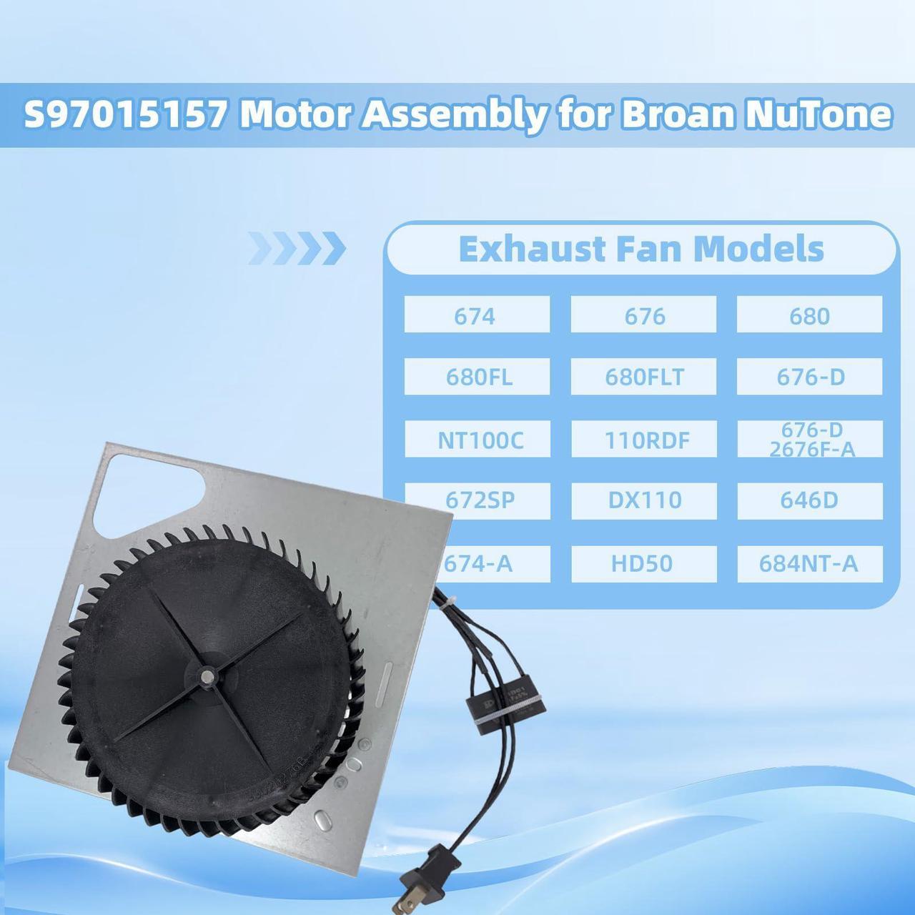 Alt view image 3 of 5 - 97015157 Motor Assembly Compatible with 680 680FL HD50 676-D/2676F-A 684NT-A 646D 672SP 674-A DX110 Series Fans, Quiet and Powerful