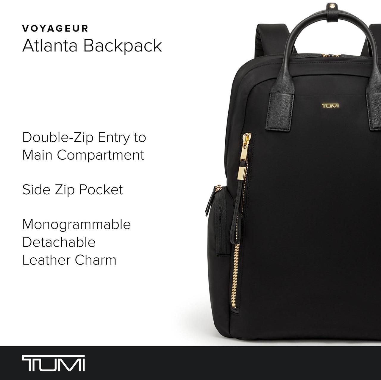 Alt view image 2 of 5 - TUMI - Voyageur Atlanta Backpack - Travel Backpack for Women - For Business, Commute - Holds Up to 17" Laptop - Black & Gold Hardware