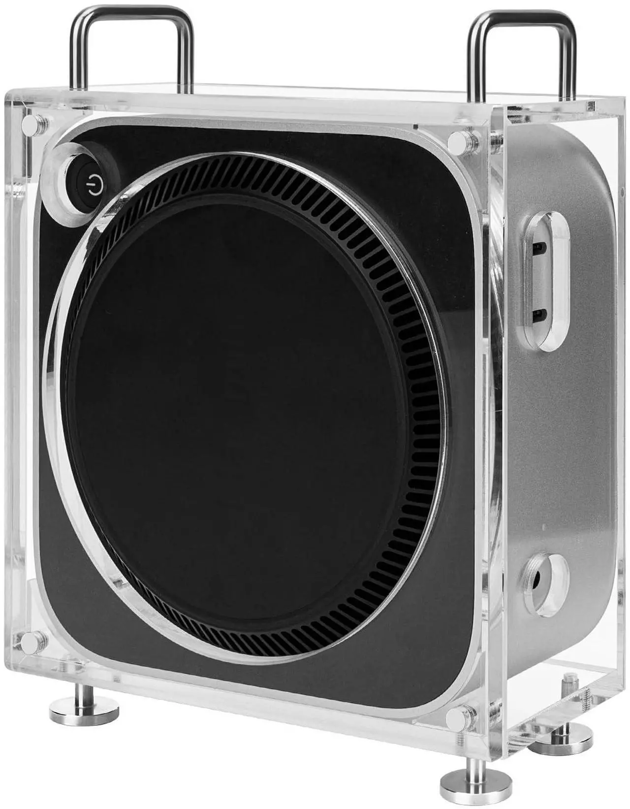Main image of Geekria Computer Chassis Stand, Clear Acrylic Chassis Case, Compatible with Apple 2024 Mac Mini Desktop Computer, Apple 2024 Mac Mini M4 / 2024 Mac Mini M4 Pro Stand - Accessories (Transparent)