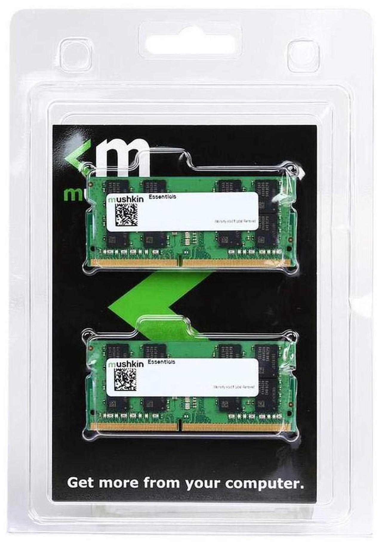 Alt view image 3 of 5 - Mushkin Essentials - DDR4 Laptop DRAM - 32GB (2x16GB) SODIMM Memory Kit - 2933MHz (PC4-23400) CL-21 - 260-pin 1.2V Notebook RAM - Dual-Channel - Low-Voltage - (MES4S293MF16GX2)