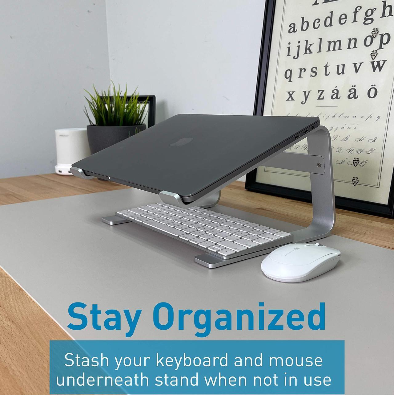 Alt view image 4 of 5 - Macally Aluminum Laptop Stand and a 1080P Webcam with Microphone and Tripod, Amazing MacBook Accessories